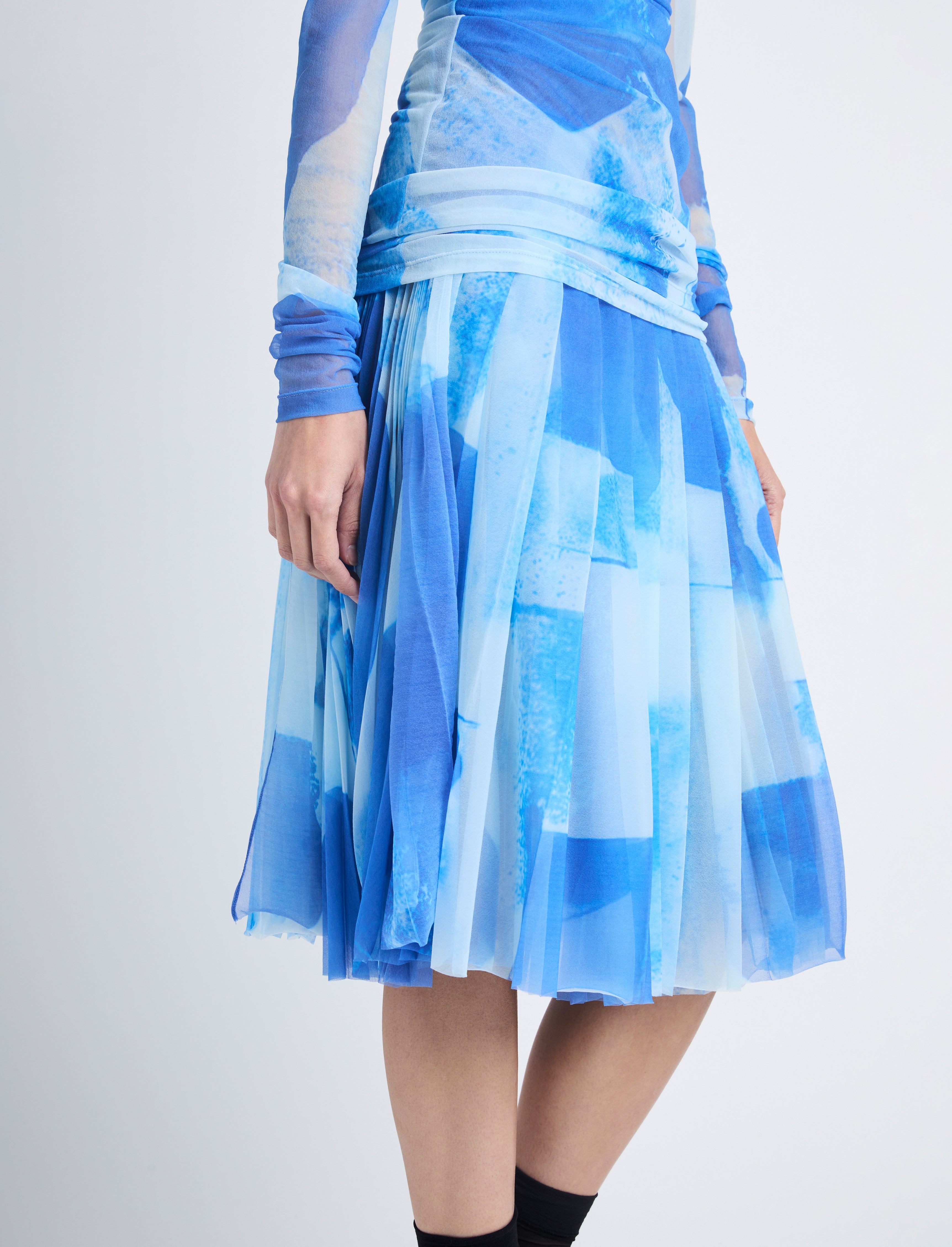 Judy Skirt in Printed Nylon Jersey - 5