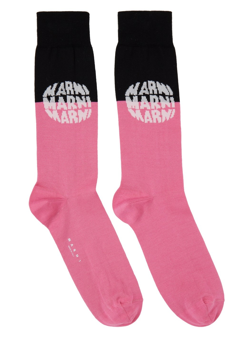Pink & Black Logo Socks - 1