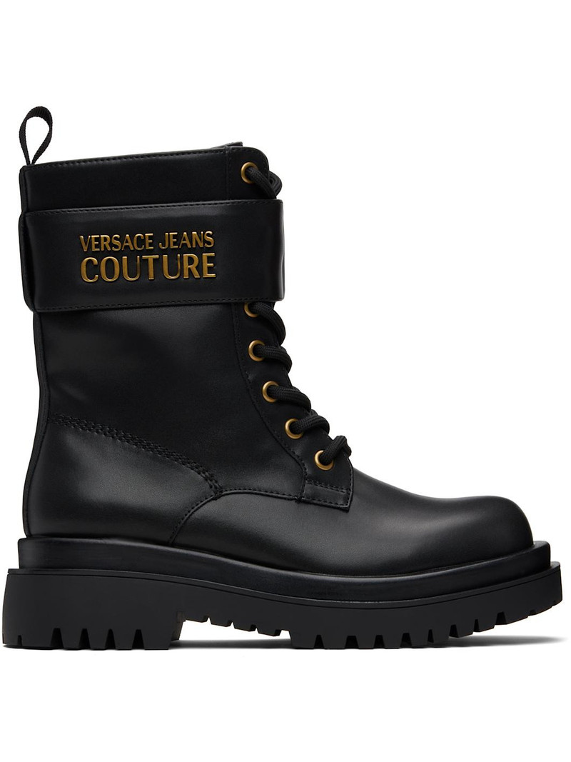 Black Logo Hardware Boots - 1