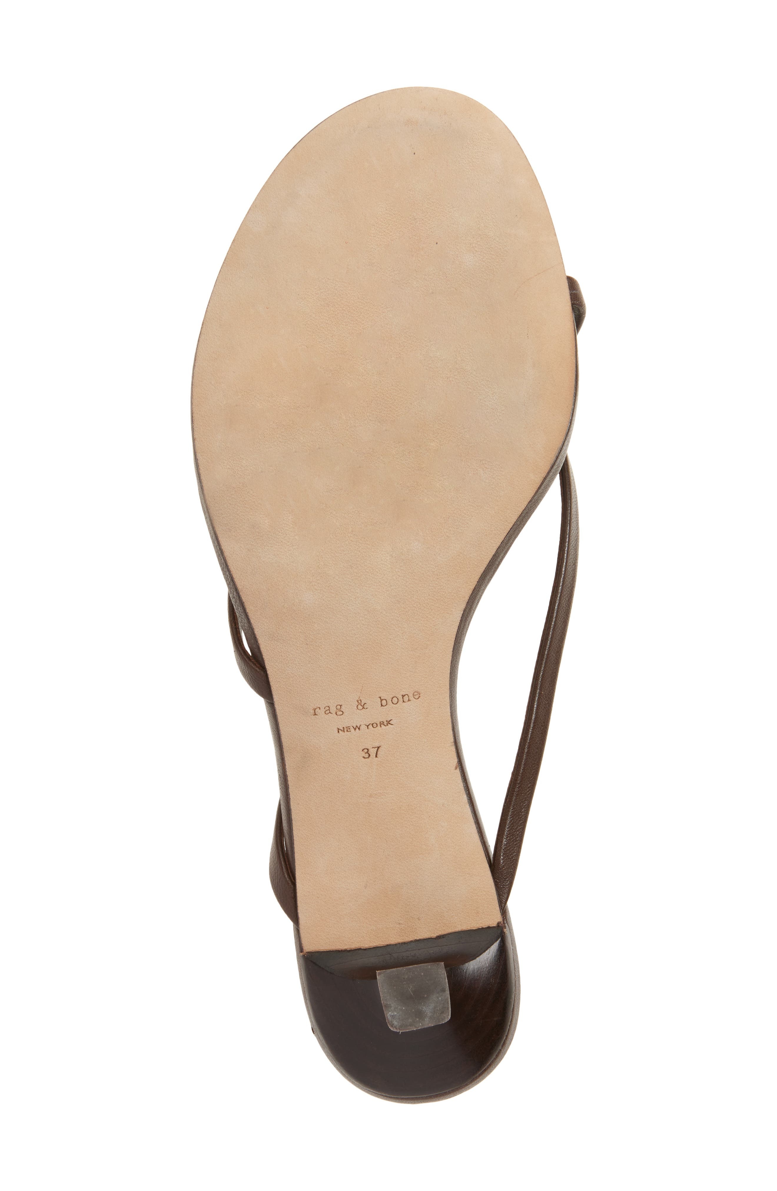 rag & bone Sammie Buckle Kitten Heel Slide Sandal in Dark Mocha at Nordstrom - 6