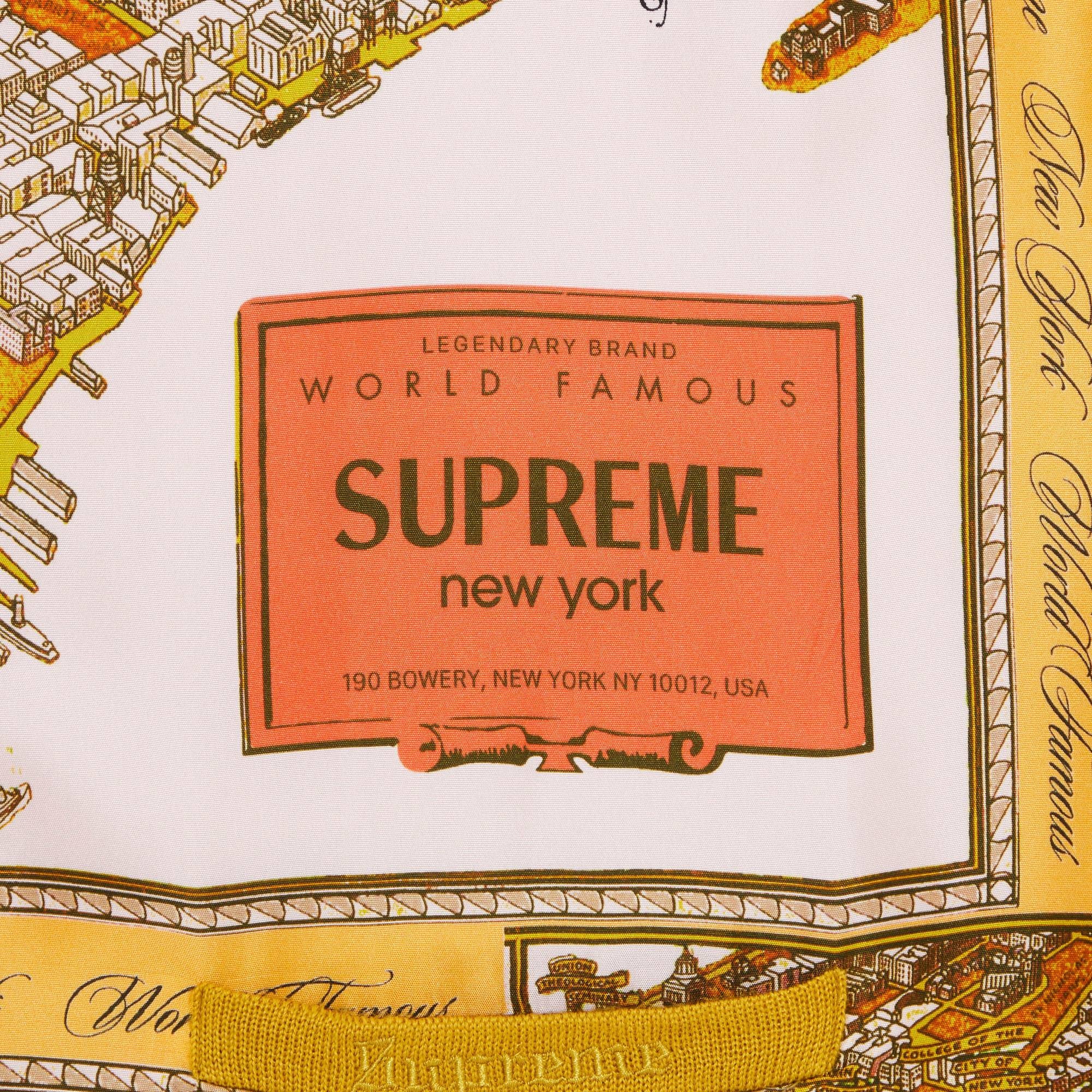 Supreme Supreme Silk Map Cardigan 'Mustard' | REVERSIBLE