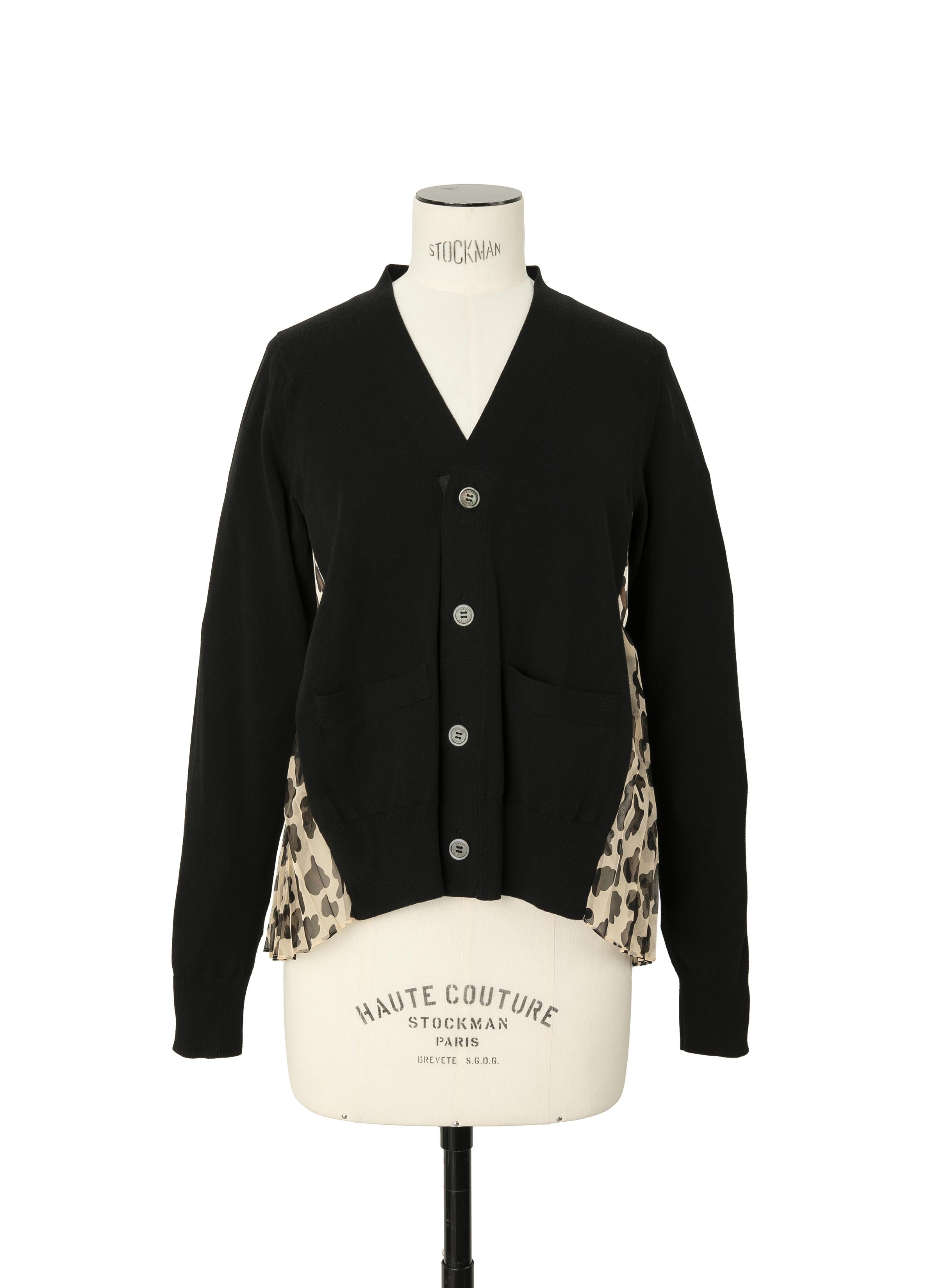 Leopard Print x Knit Cardigan - 1