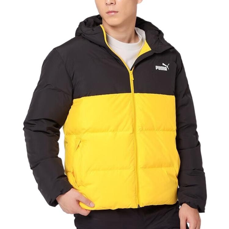 PUMA Logo Puffer Down Jacket 'Yellow' 534502-01 - 5