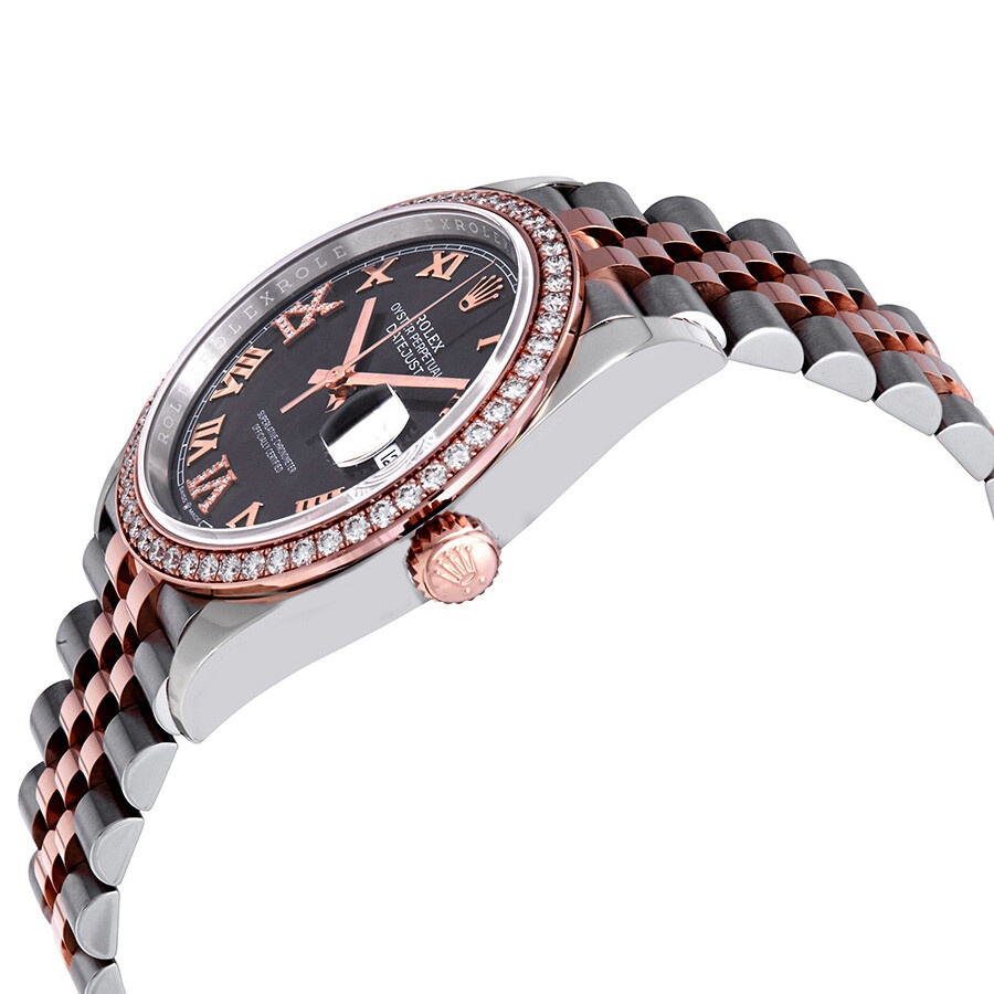Rolex Datejust 36 Dark Rhodium Diamond Dial Men's Steel and 18k Everose Gold Jubilee Watch 126281RRD - 2