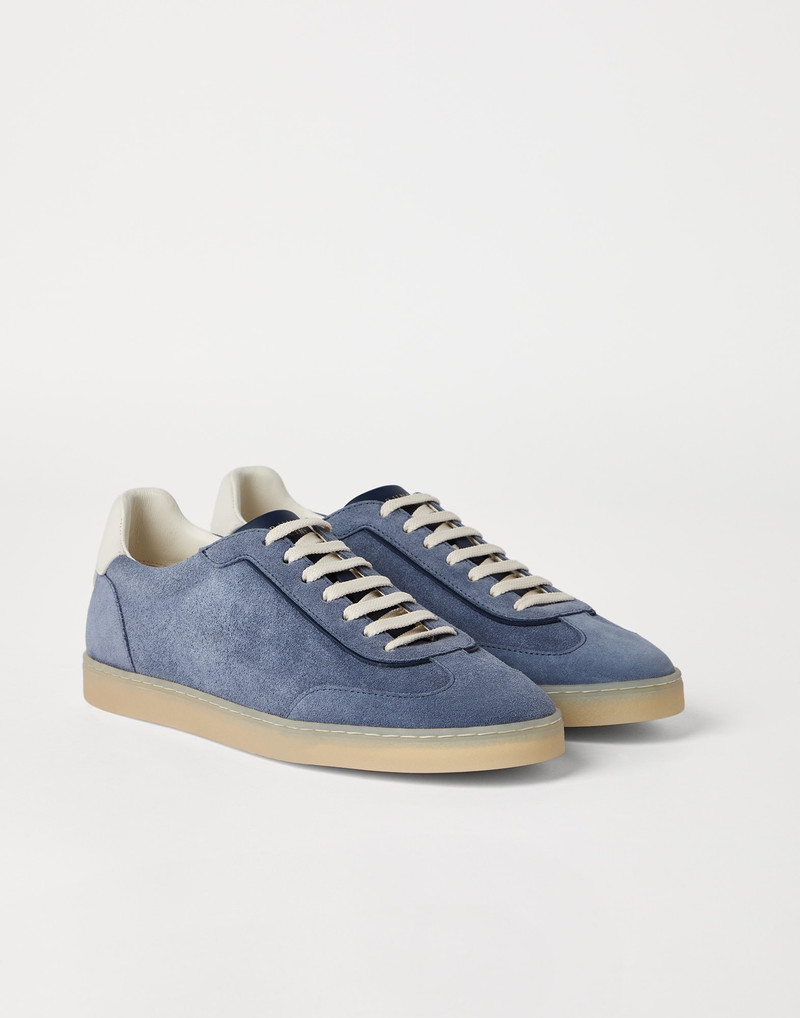 Washed suede sneakers - 1