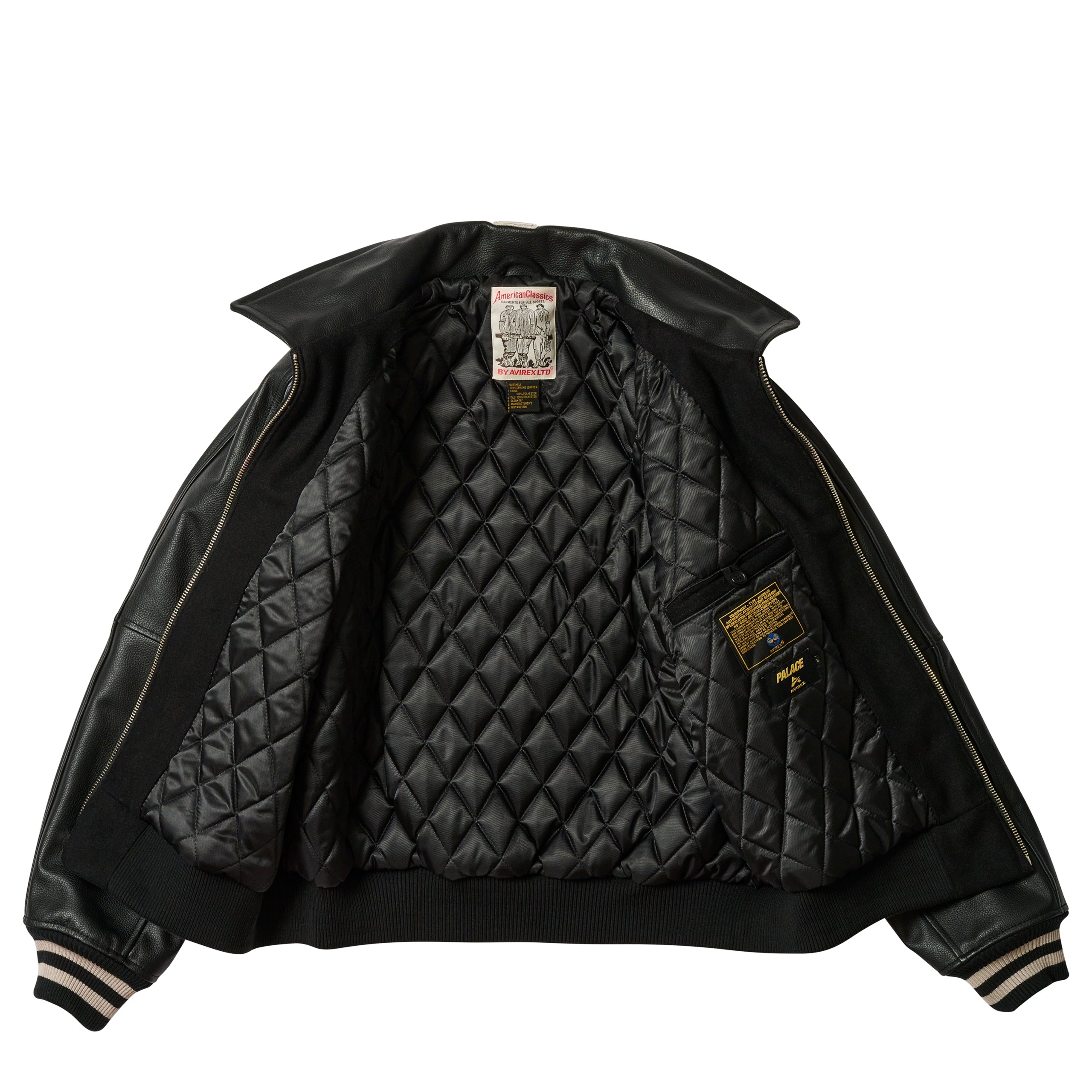 PALACE PALACE AVIREX JACKET BLACK REVERSIBLE