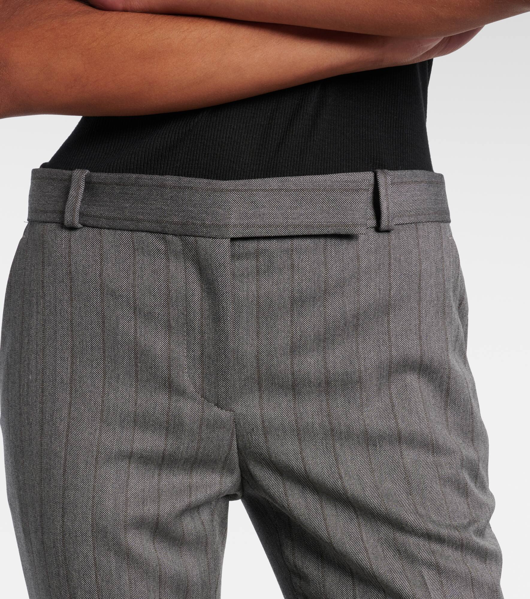 Striped wool flared pants - 4