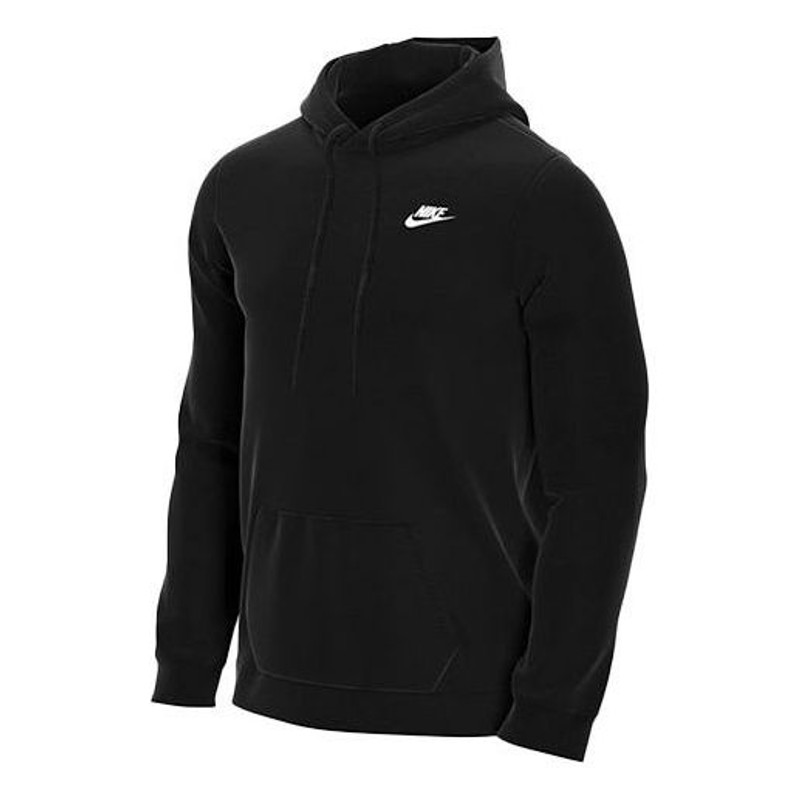 Nike Sportswear Club Logo Embroidered Solid Color Sports Black CZ7857-010 - 1