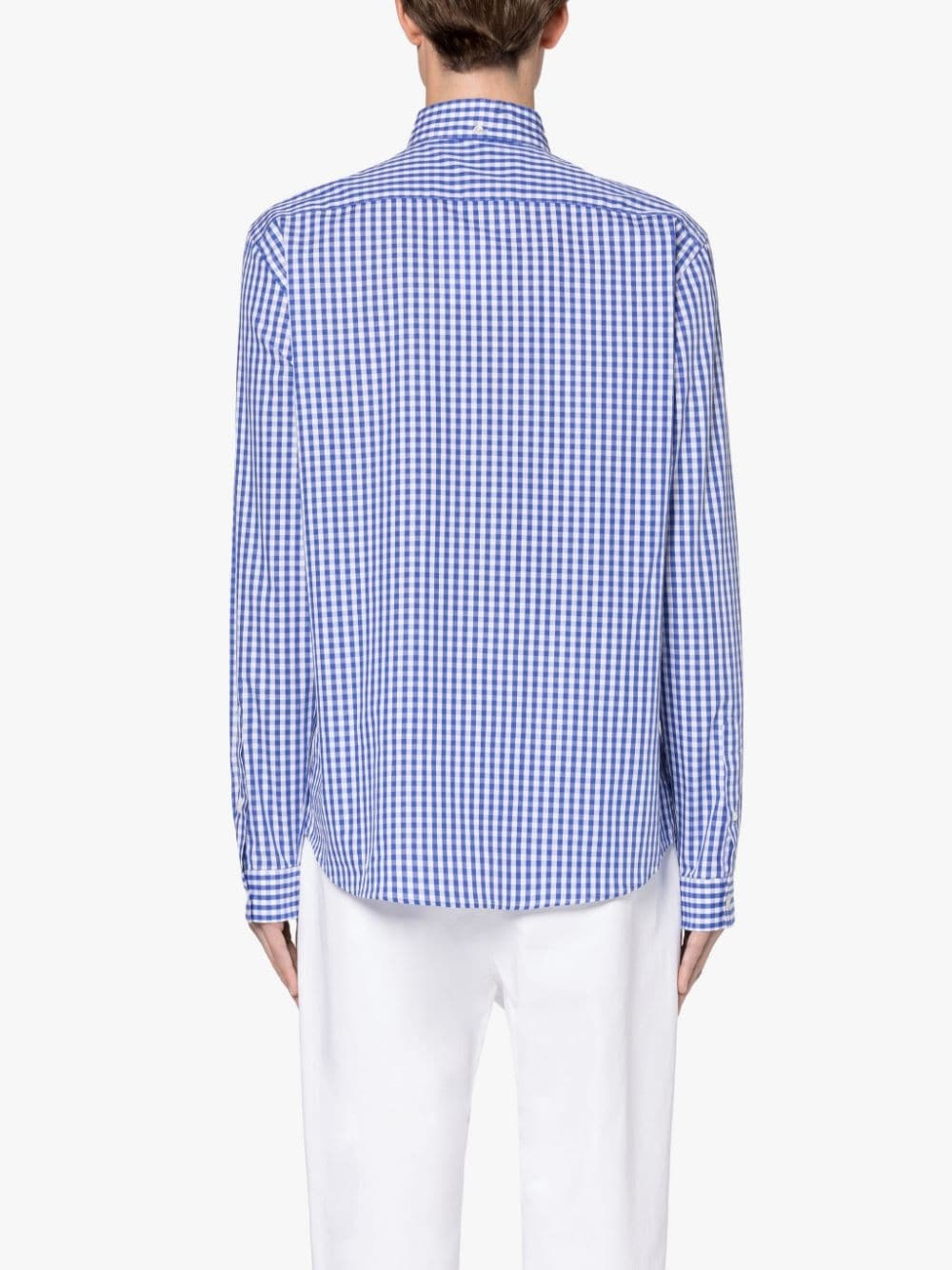 BLOOMSBURY BLUE CHECK COTTON SHIRT | GSC-107 - 4