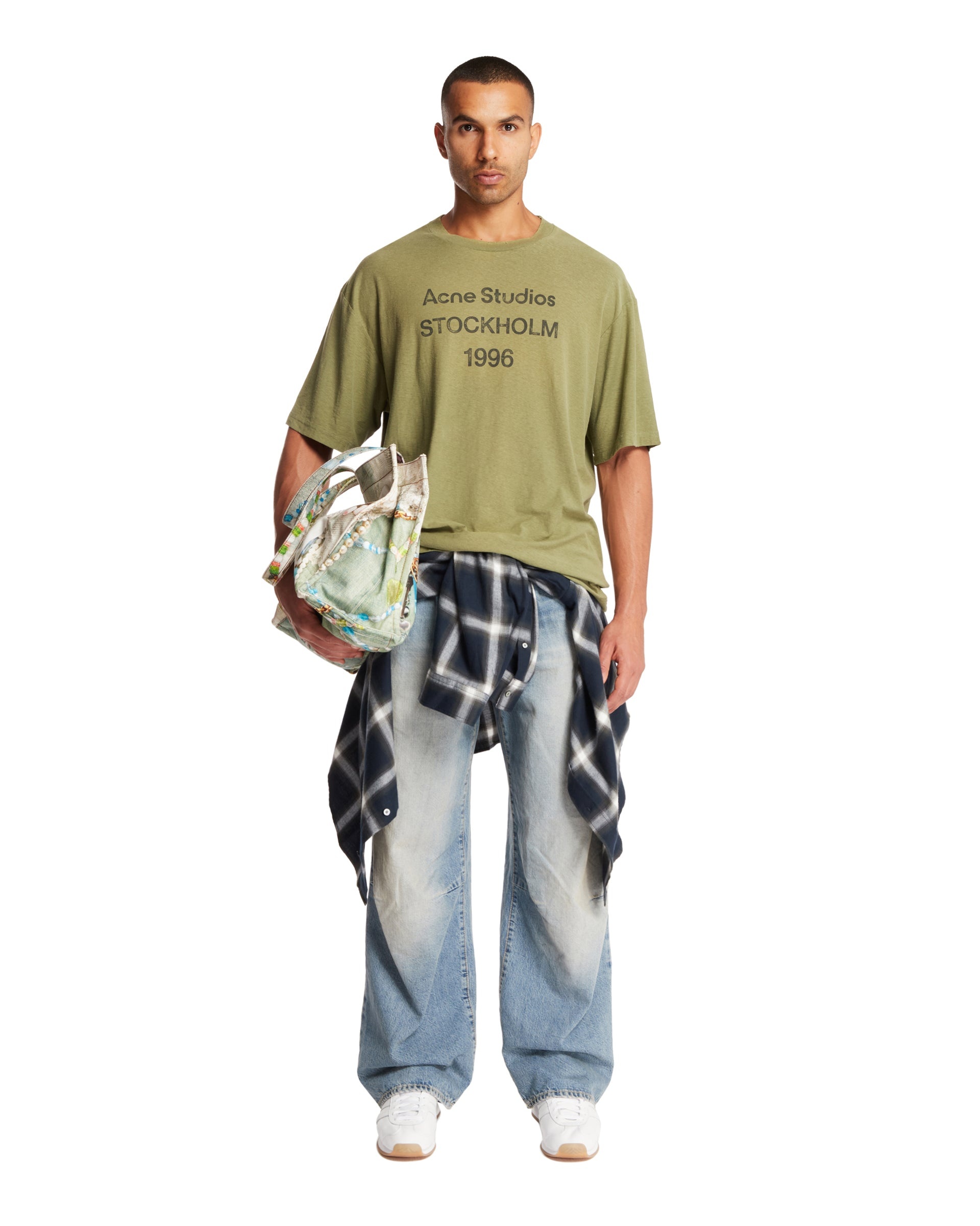Blue Pleated Jeans - 2