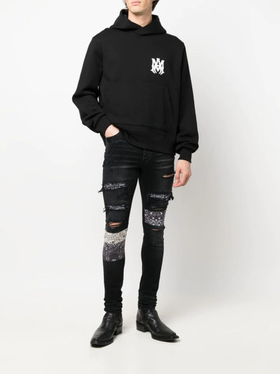 AMIRI bandana-print skinny jeans outlook