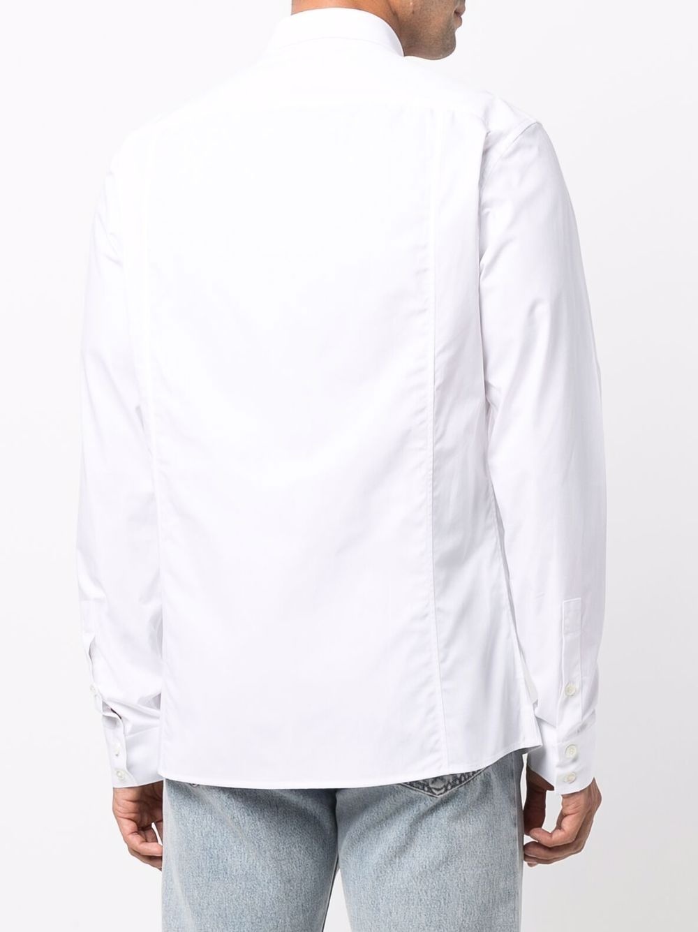 embroidered-logo cotton shirt - 4