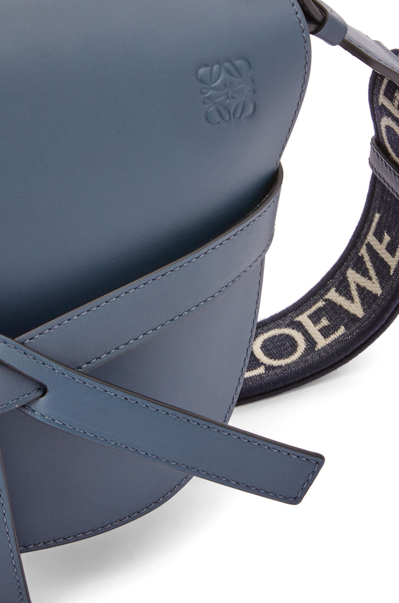 Small Gate bag in soft calfskin and jacquard 8