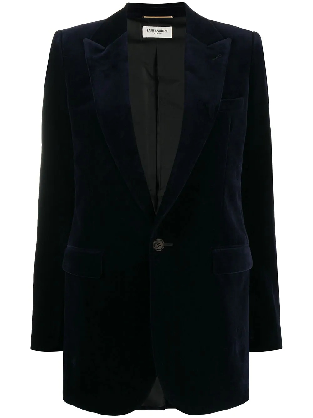 velvet peak lapel blazer - 1