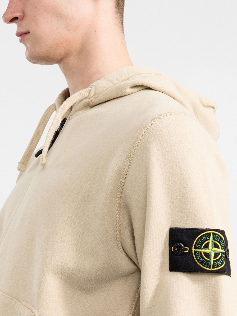 Compass-patch zip-up hoodie - 5