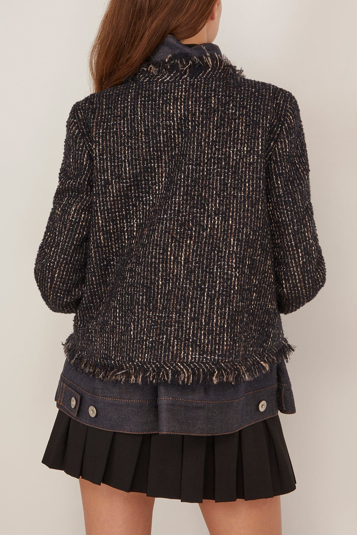 Tweed Jacket in Navy/Indigo - 4