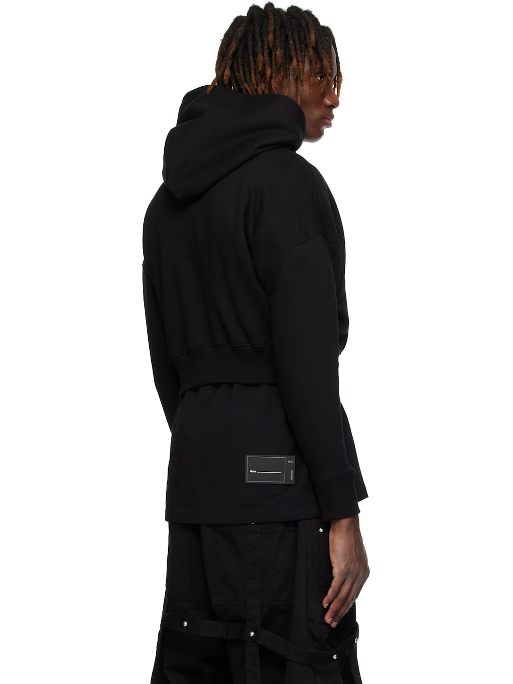 We11done Black Teddy Twins Sleeve Hoodie | REVERSIBLE
