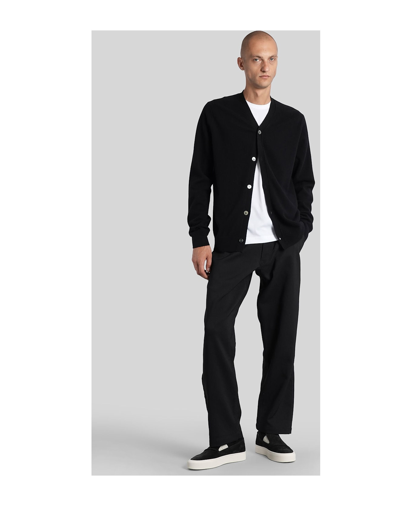 Cardigan In Black Wool - 2