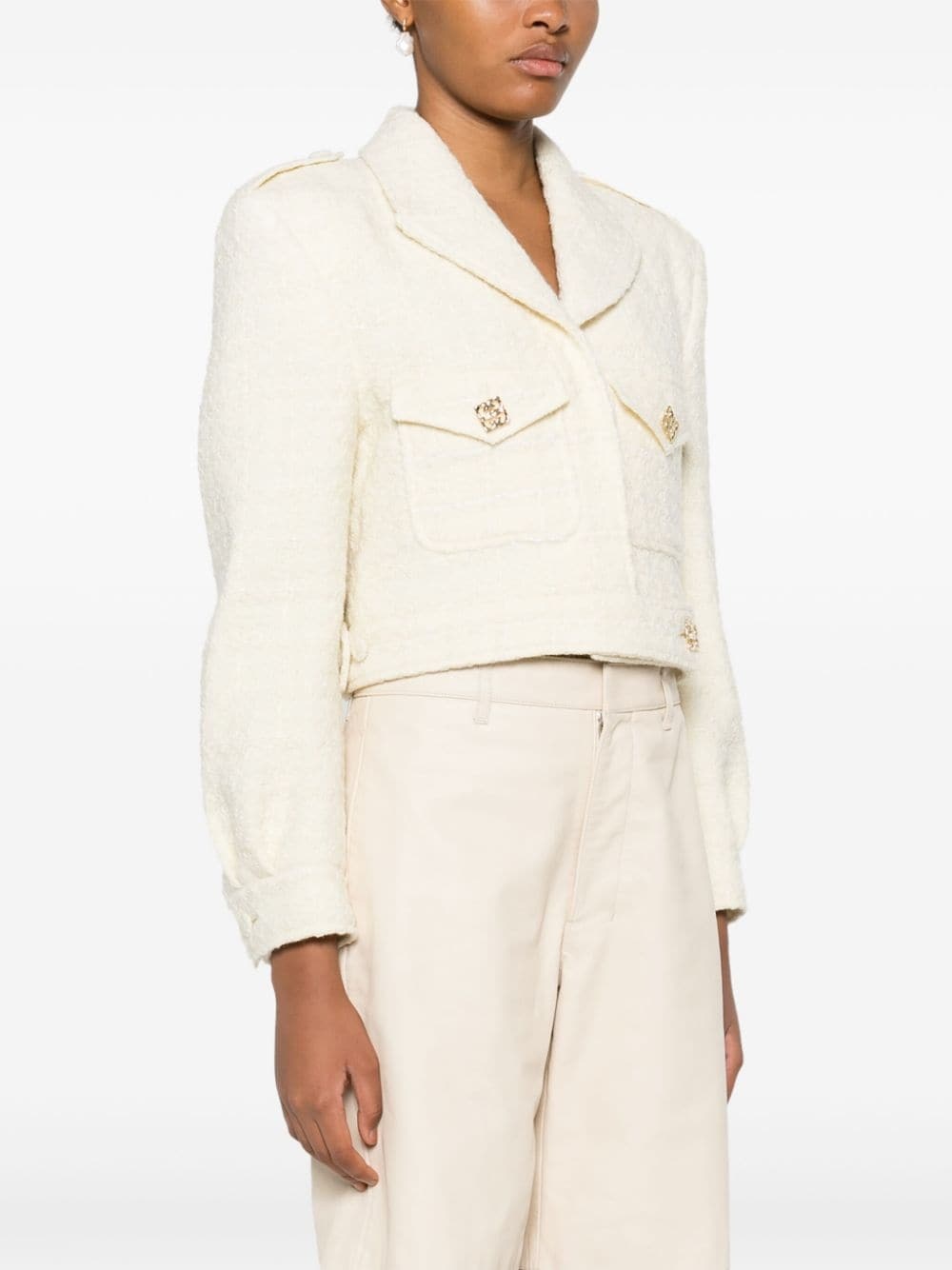 cropped tweed jacket - 3