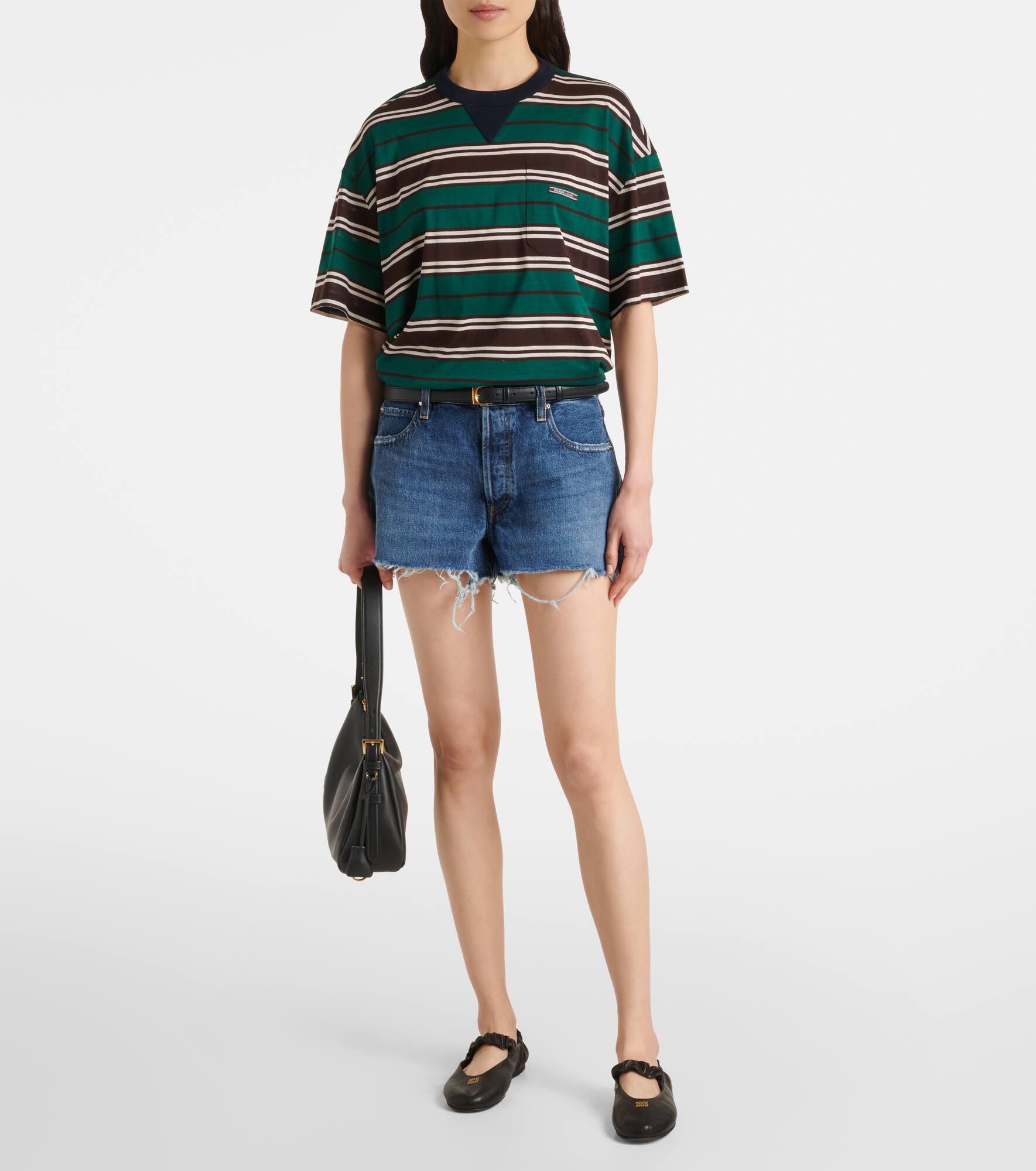 The Hang frayed mid-rise denim shorts - 2