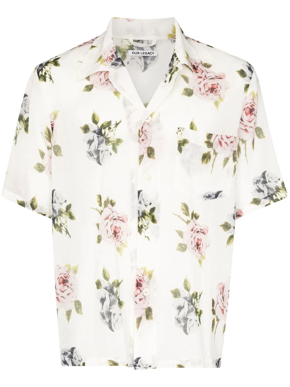 rose-print shirt - 1