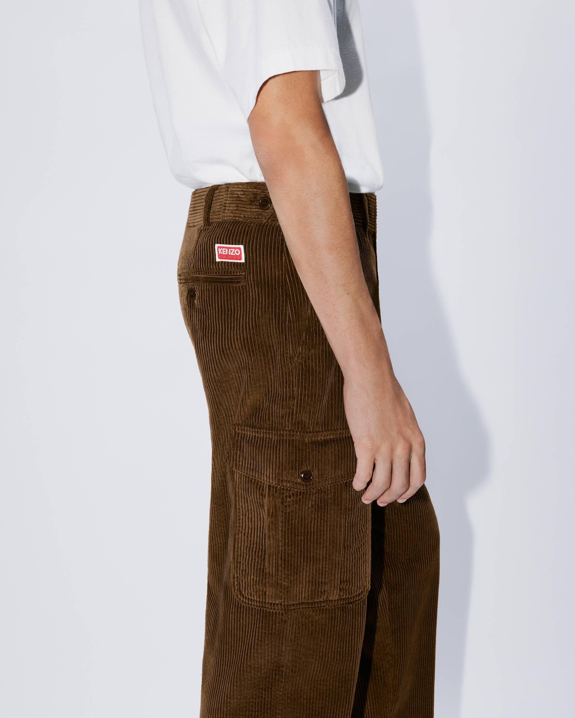 Corduroy cargo trousers - 8