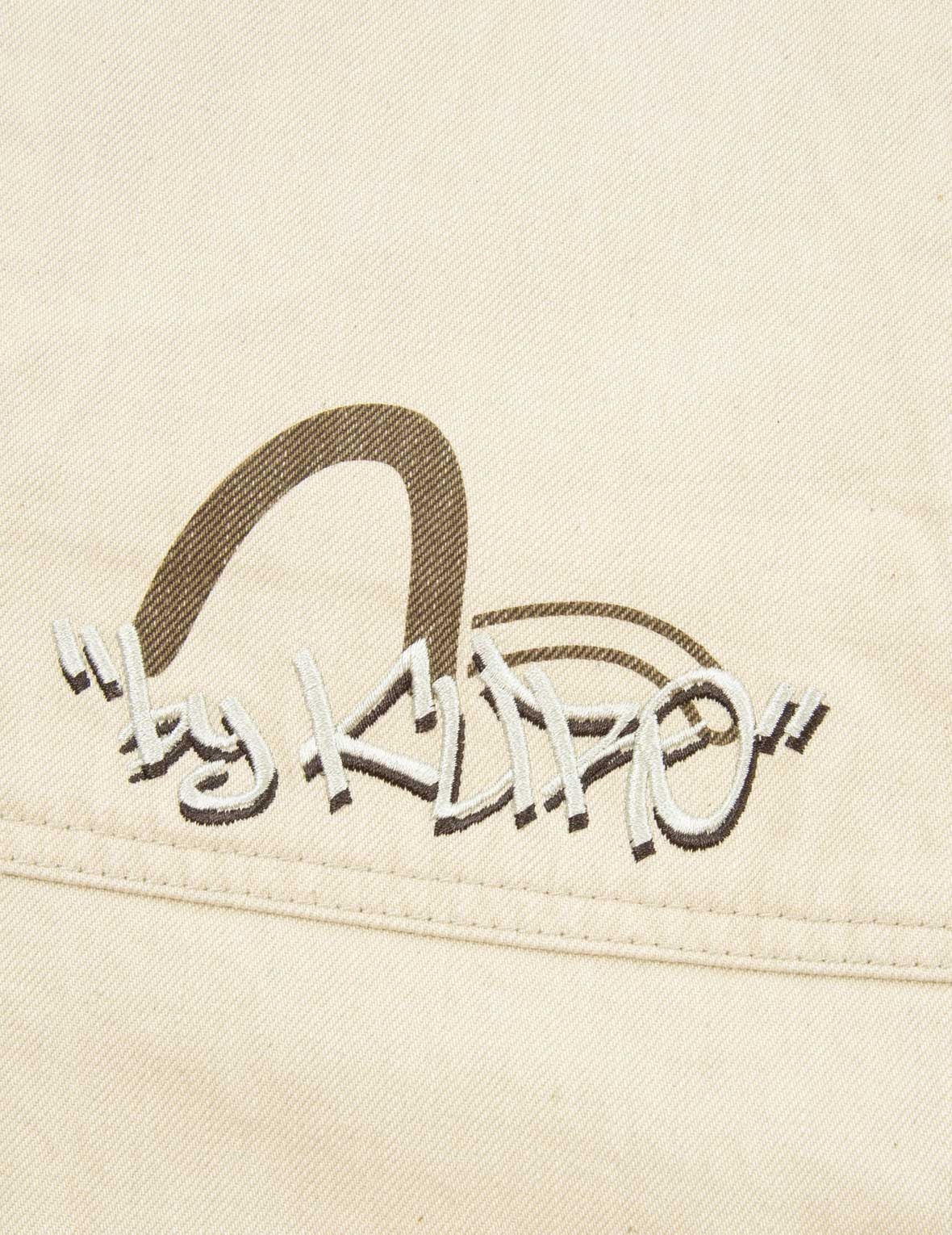Mixed Graphic Embossed 3D Cargo Denim Joggers - 7