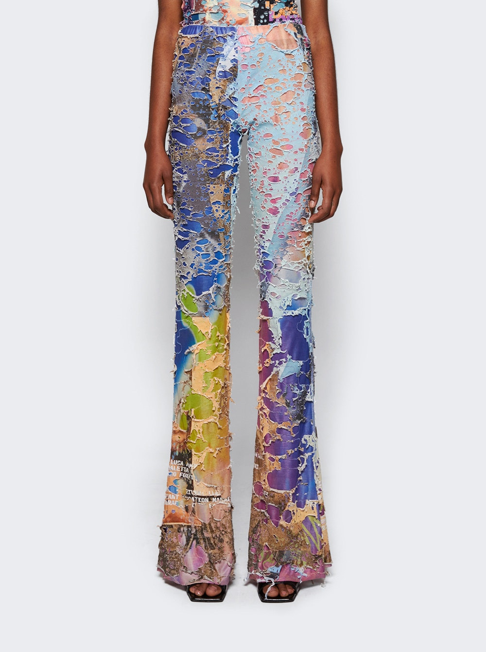 P-mayim Flared Pants Light Blue - 3