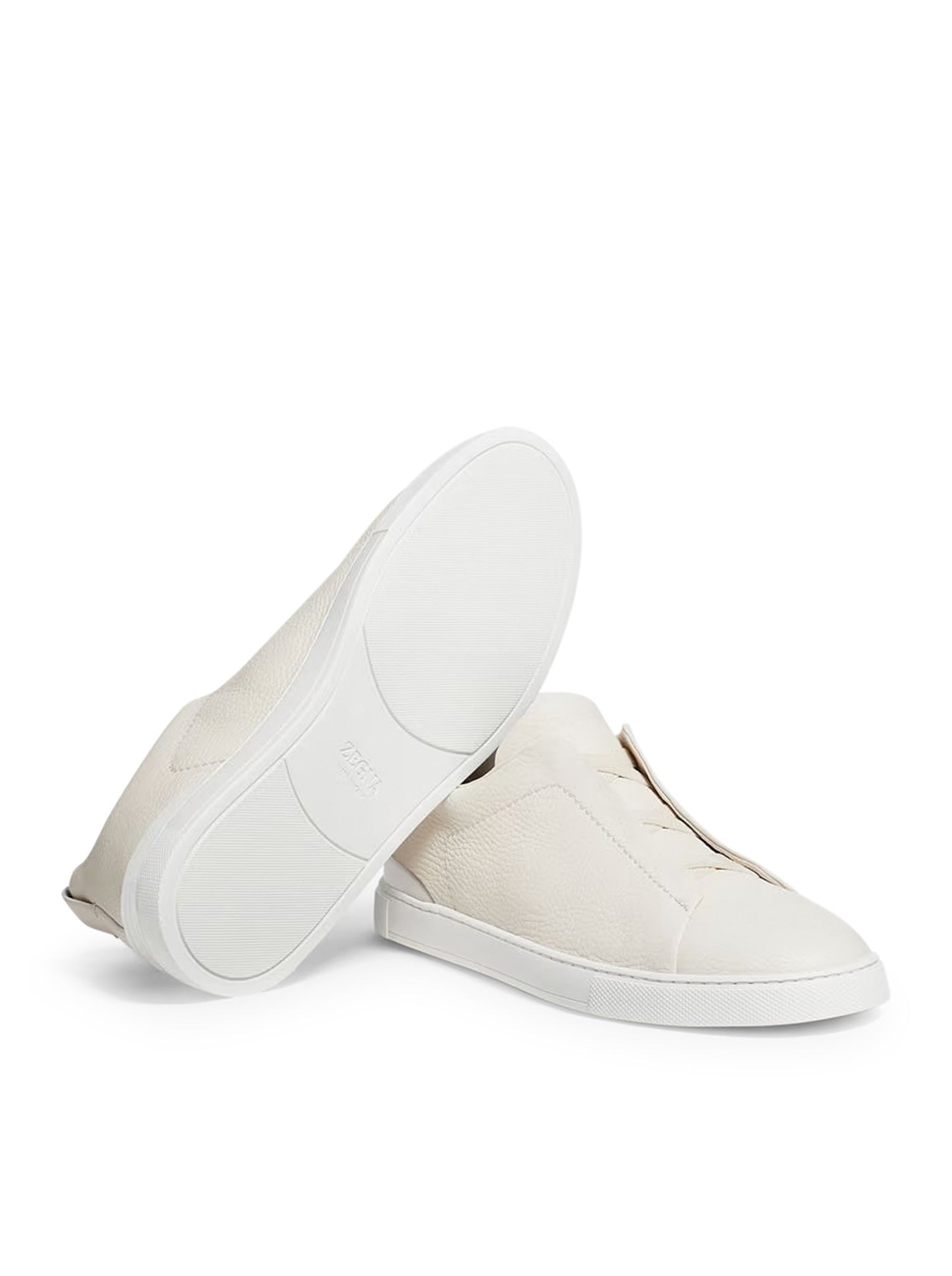 LEATHER SNEAKERS WITH HIDDEN LACES - 4