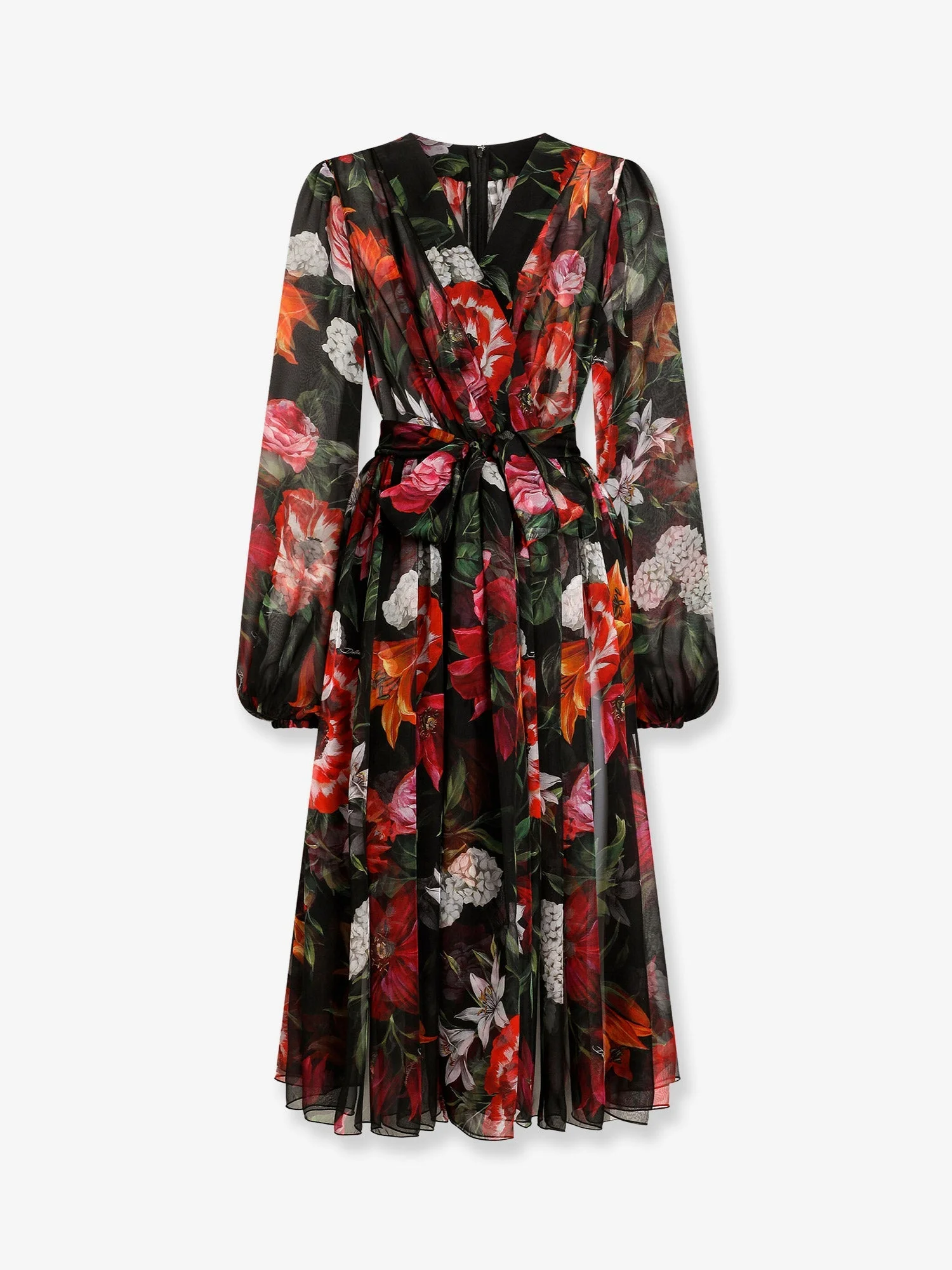 Dolce & Gabbana Women Chiffon Dress With Floral Print - 1