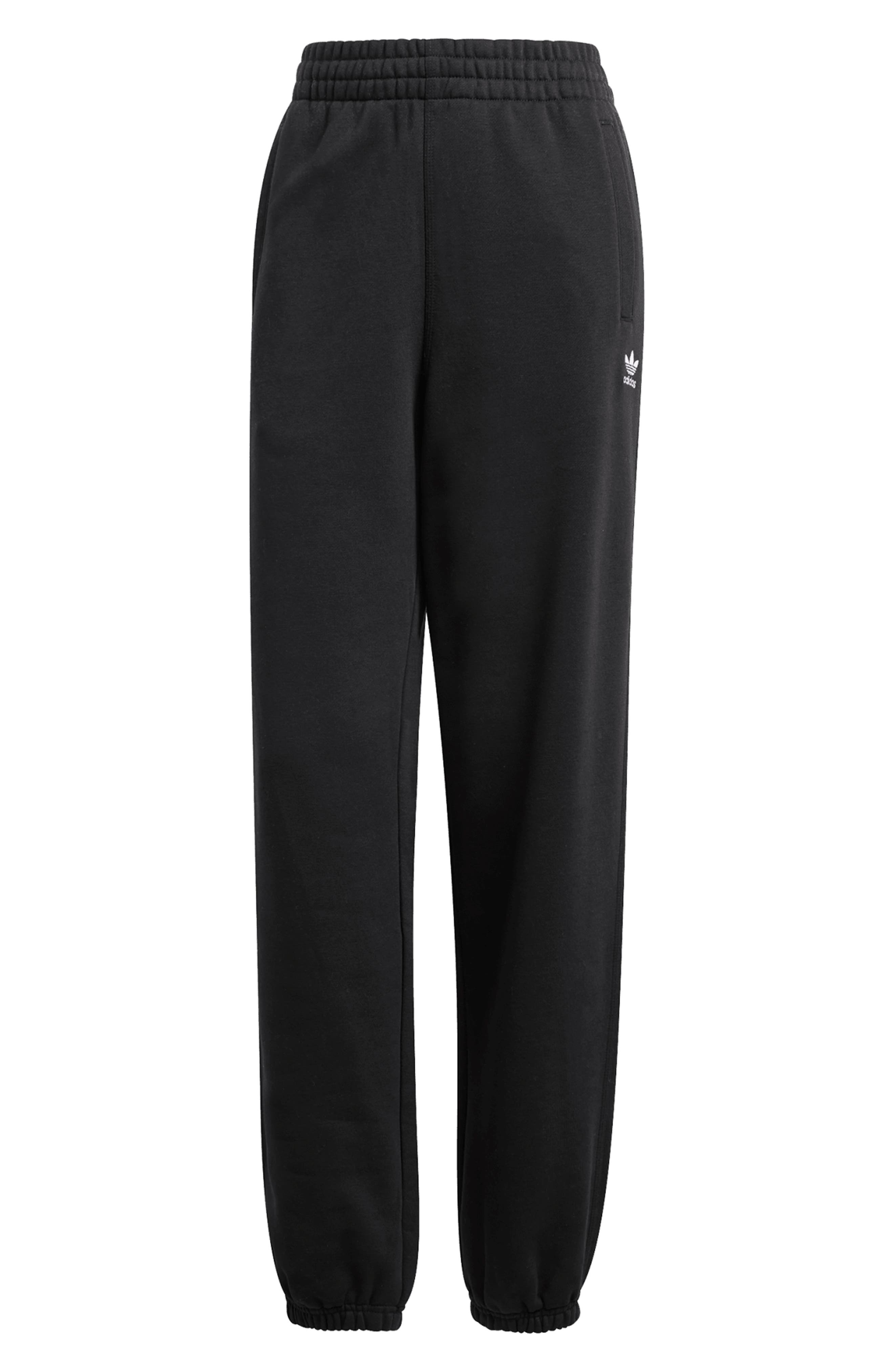 adidas Essentials Trefoil Lifestyle Fleece Sweatpants in Black at Nordstrom - 4