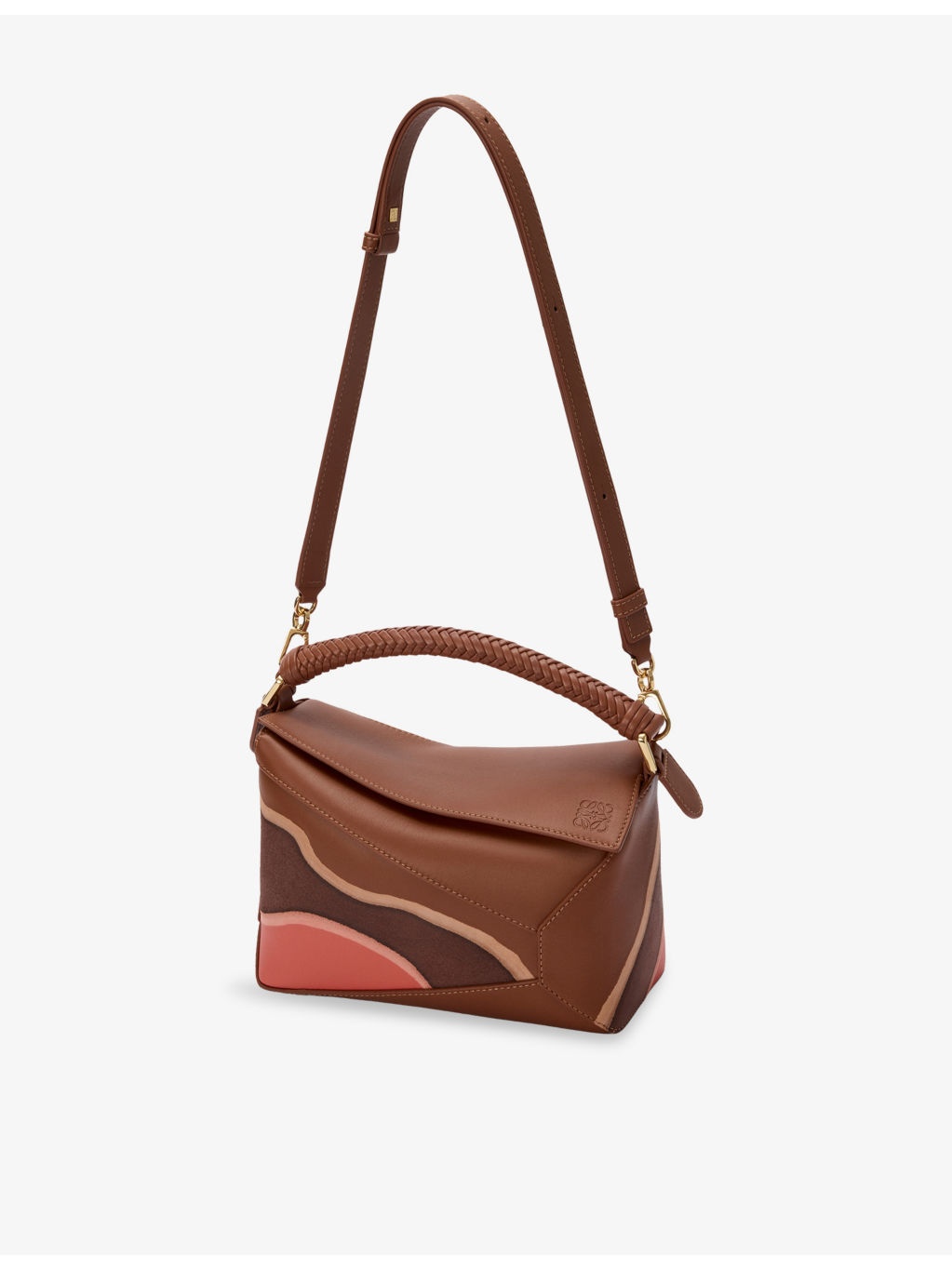 Puzzle Edge Landscape Small Leather Cross-Body Bag - 7