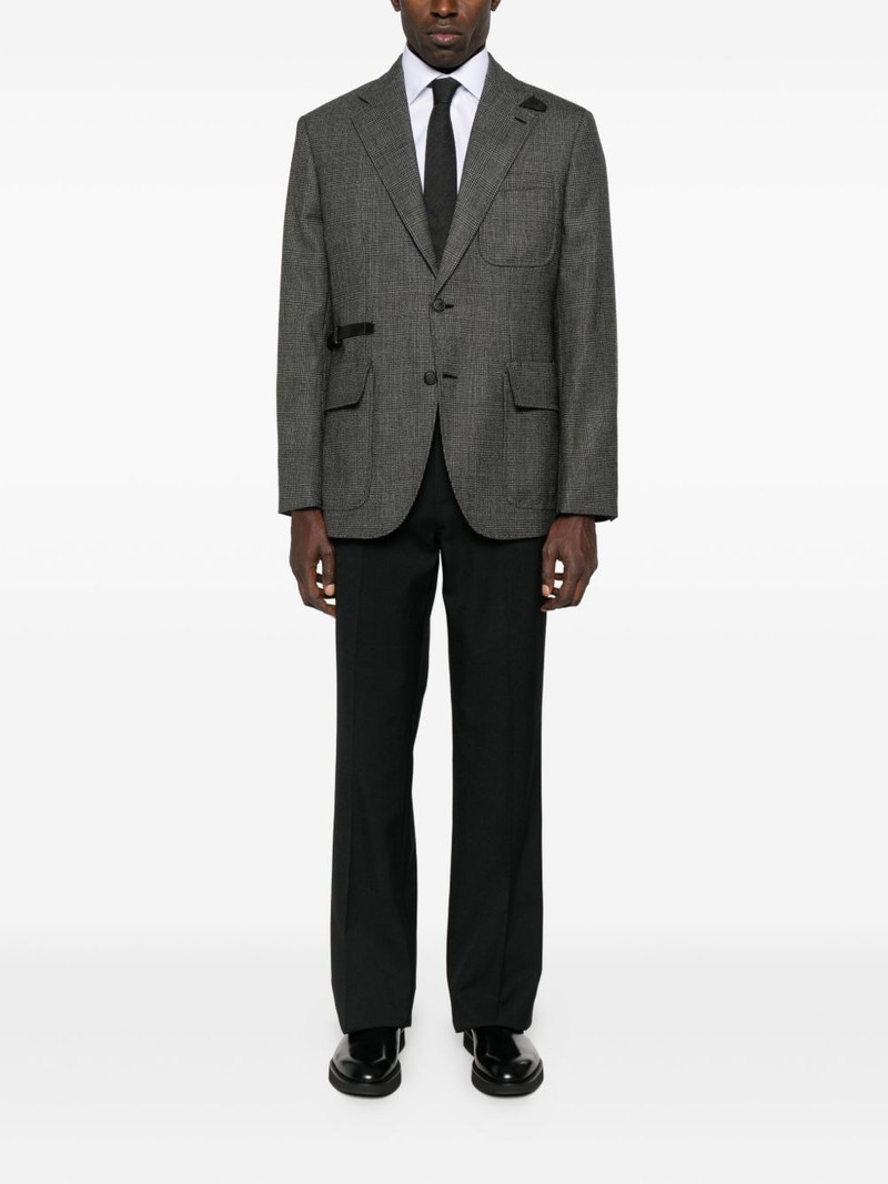 Brioni checked blazer outlook