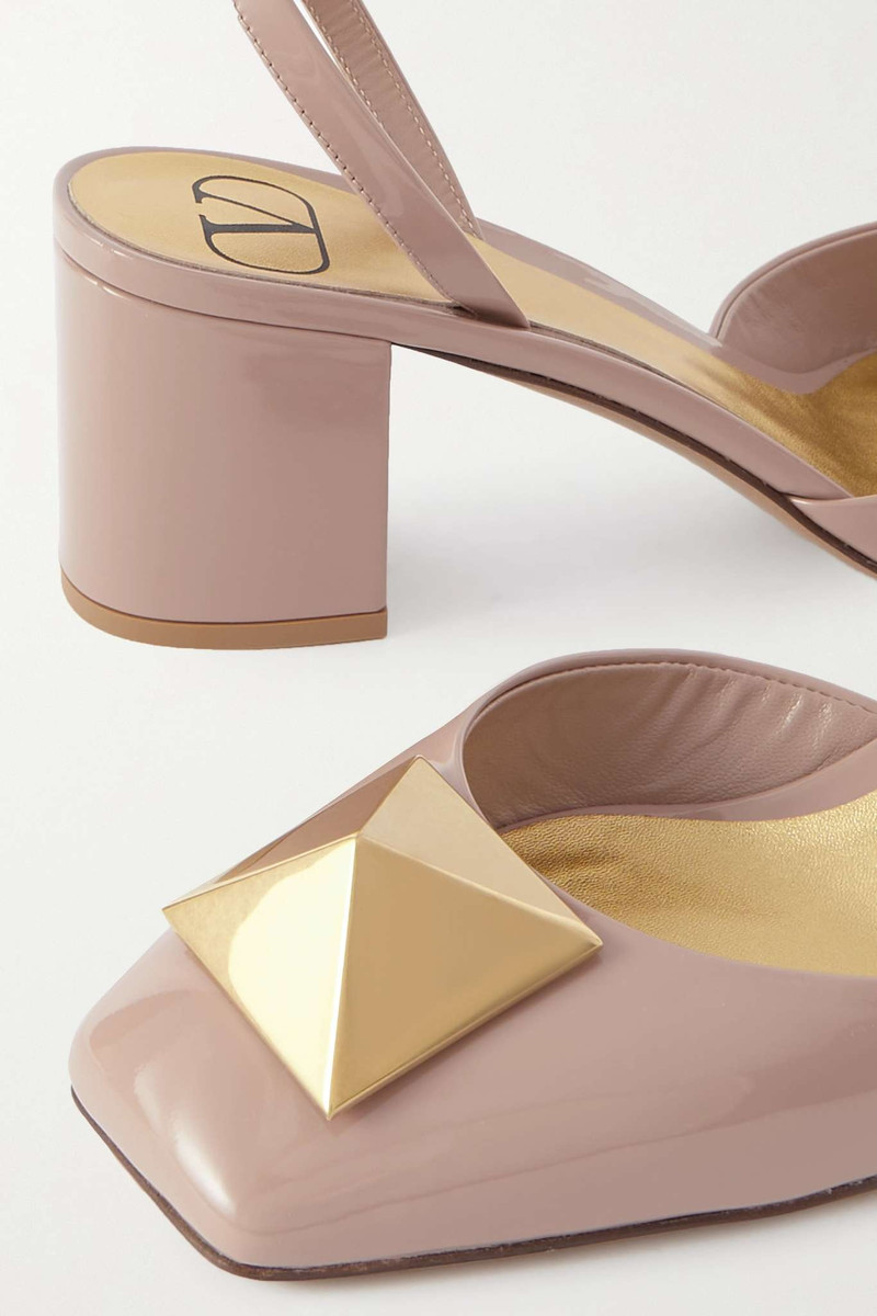 One Stud embellished patent-leather pumps 4
