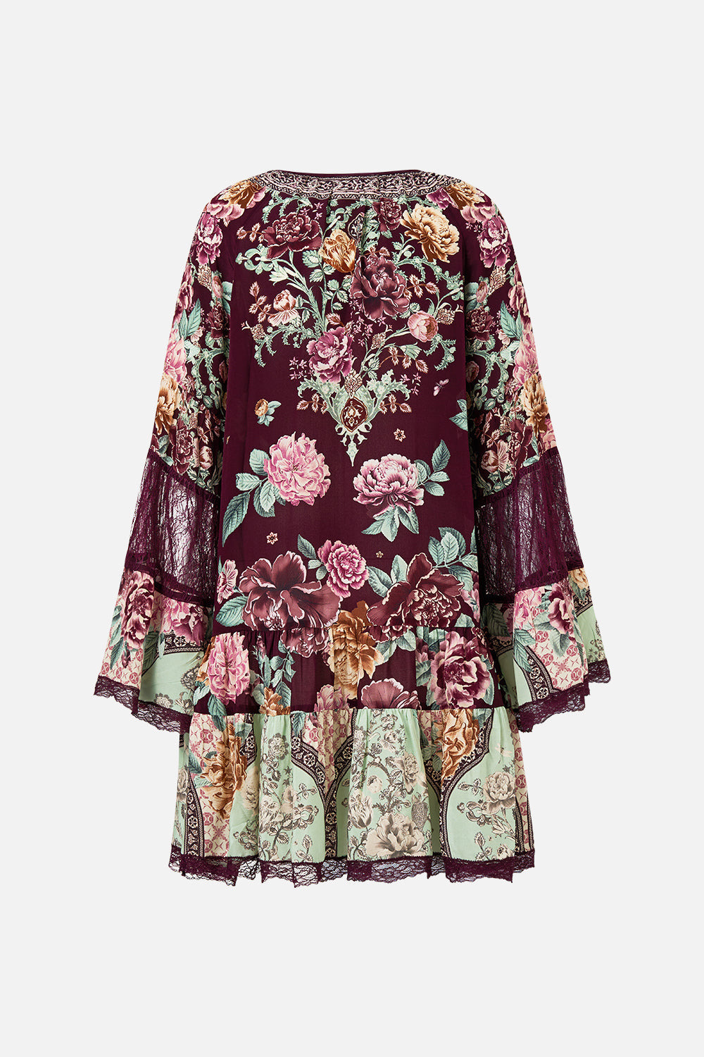 A-LINE GATHERED PANEL DRESS - 8
