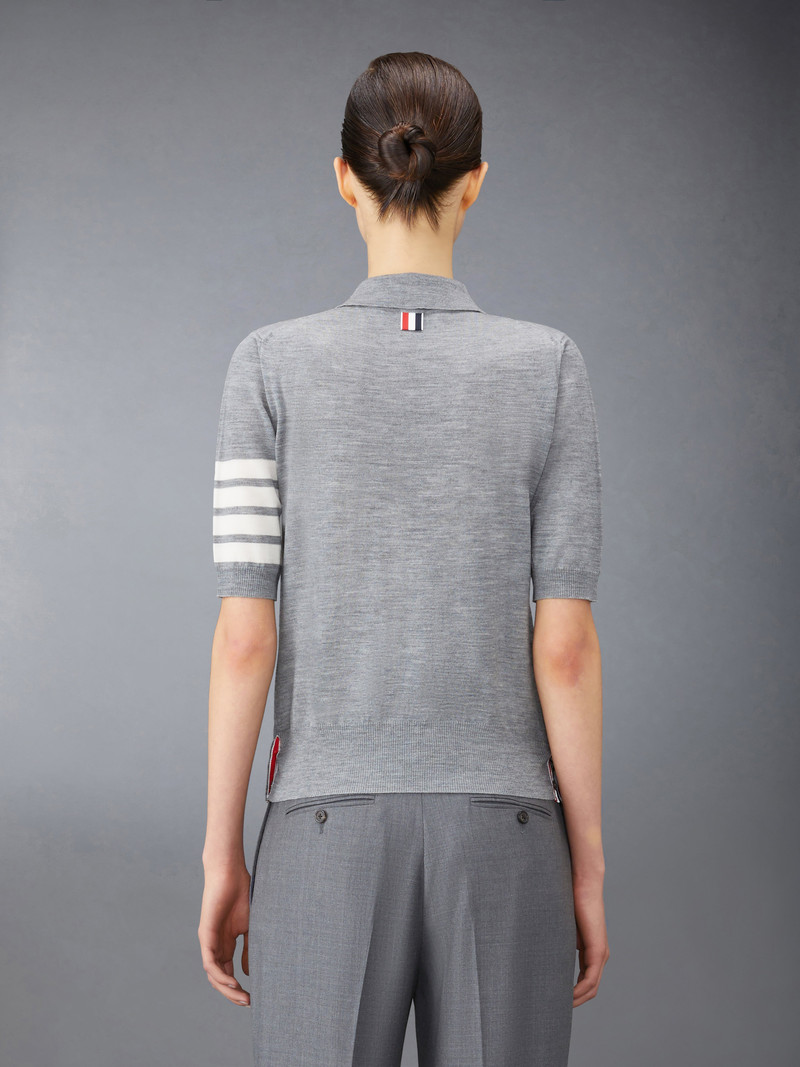 Thom Browne Wool 4-Bar Relaxed Polo outlook