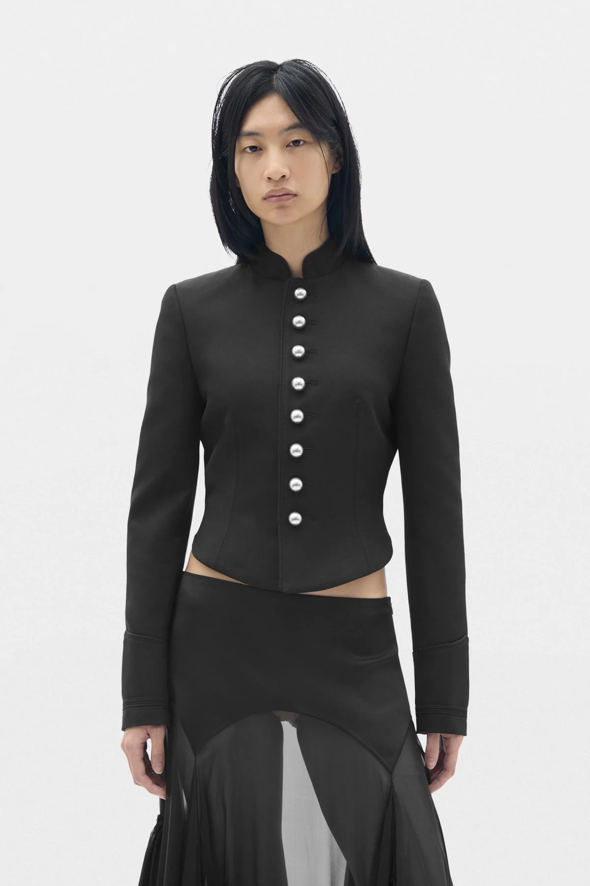 Polina Fitted Marsina Jacket - 1