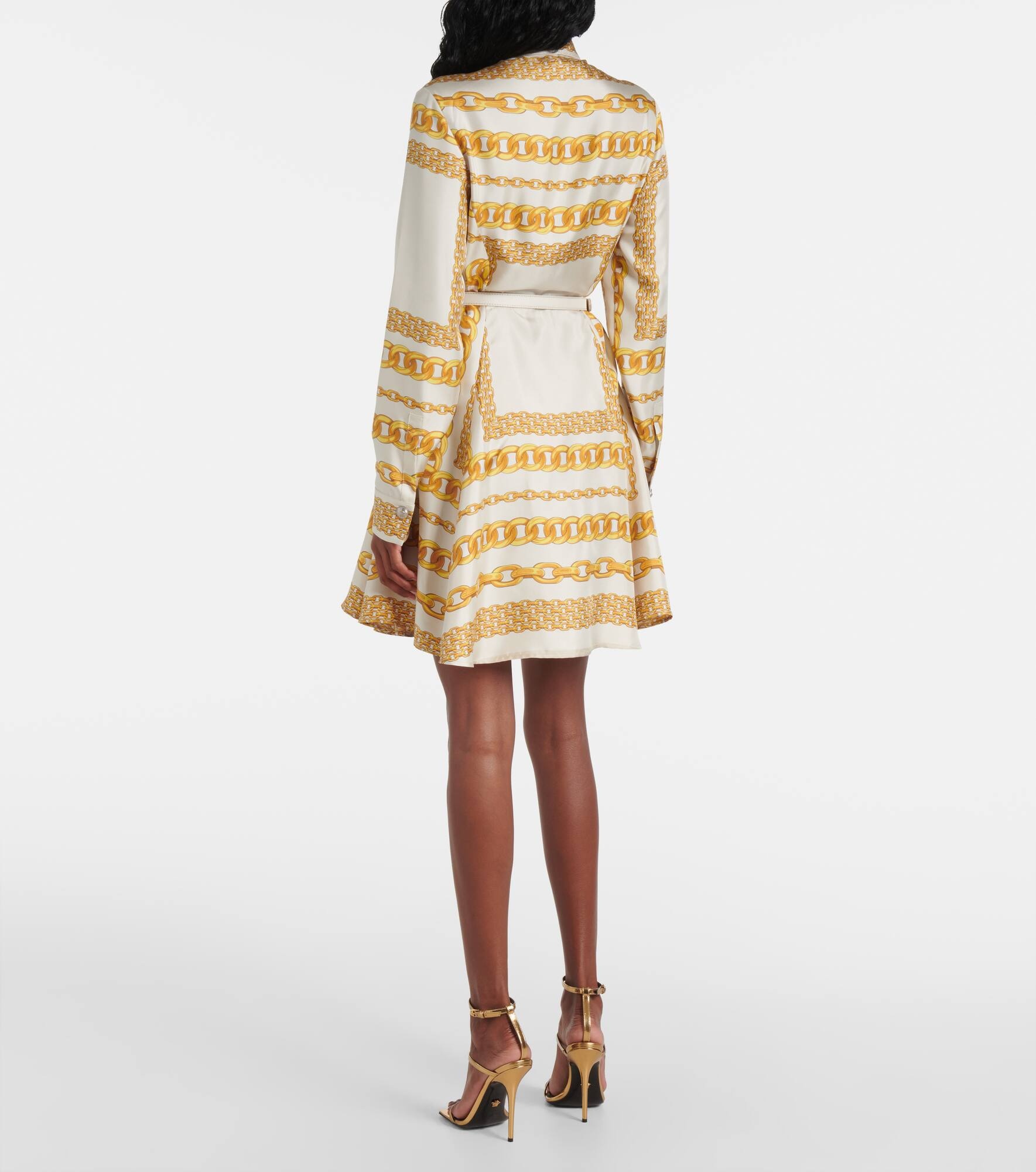 Versace Treasure silk twill shirt dress - 3
