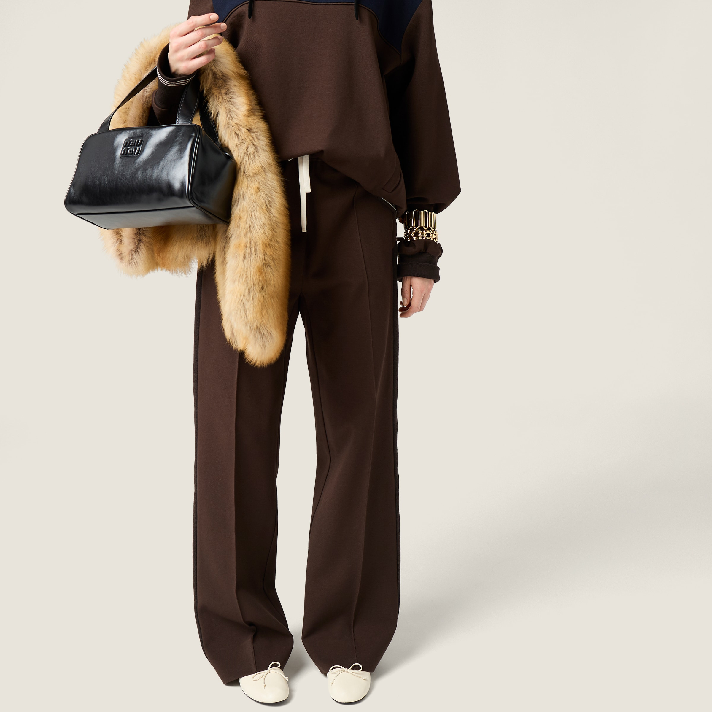 Fabric stitch knit pants - 4