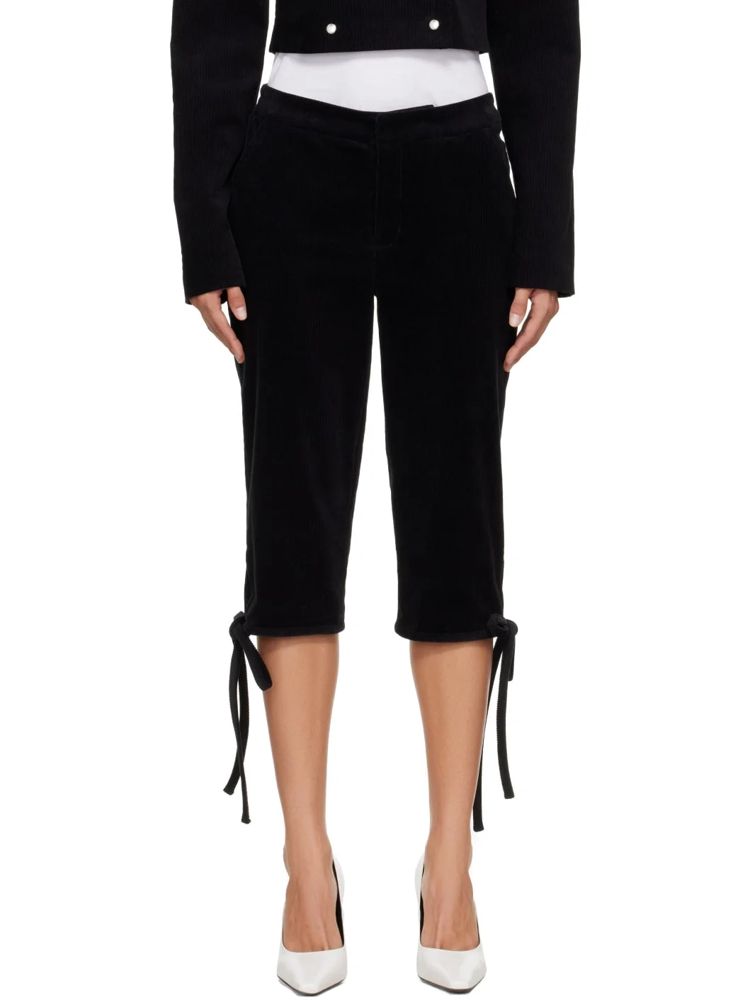 Black Ira Capri Trousers - 1