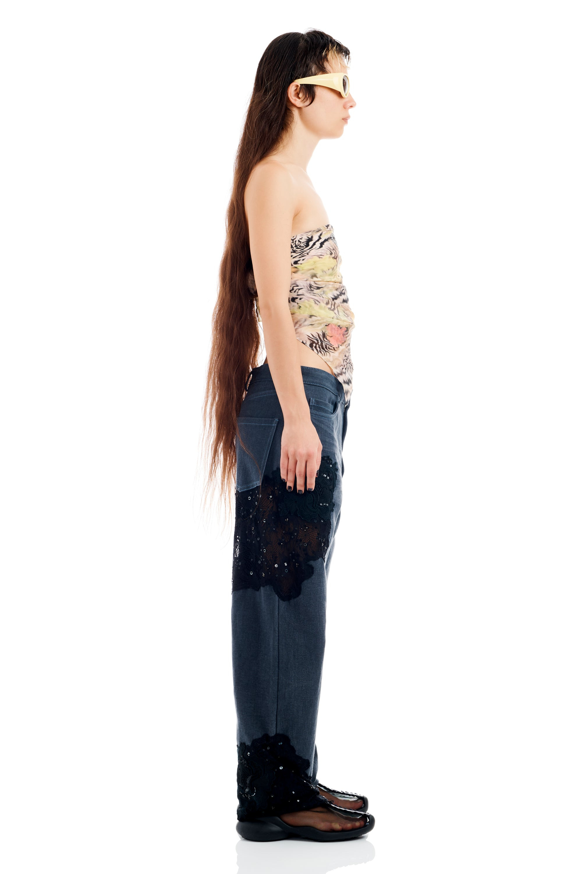 ZEBRA FLORAL PRINCESS FOULARD SCARF - 5