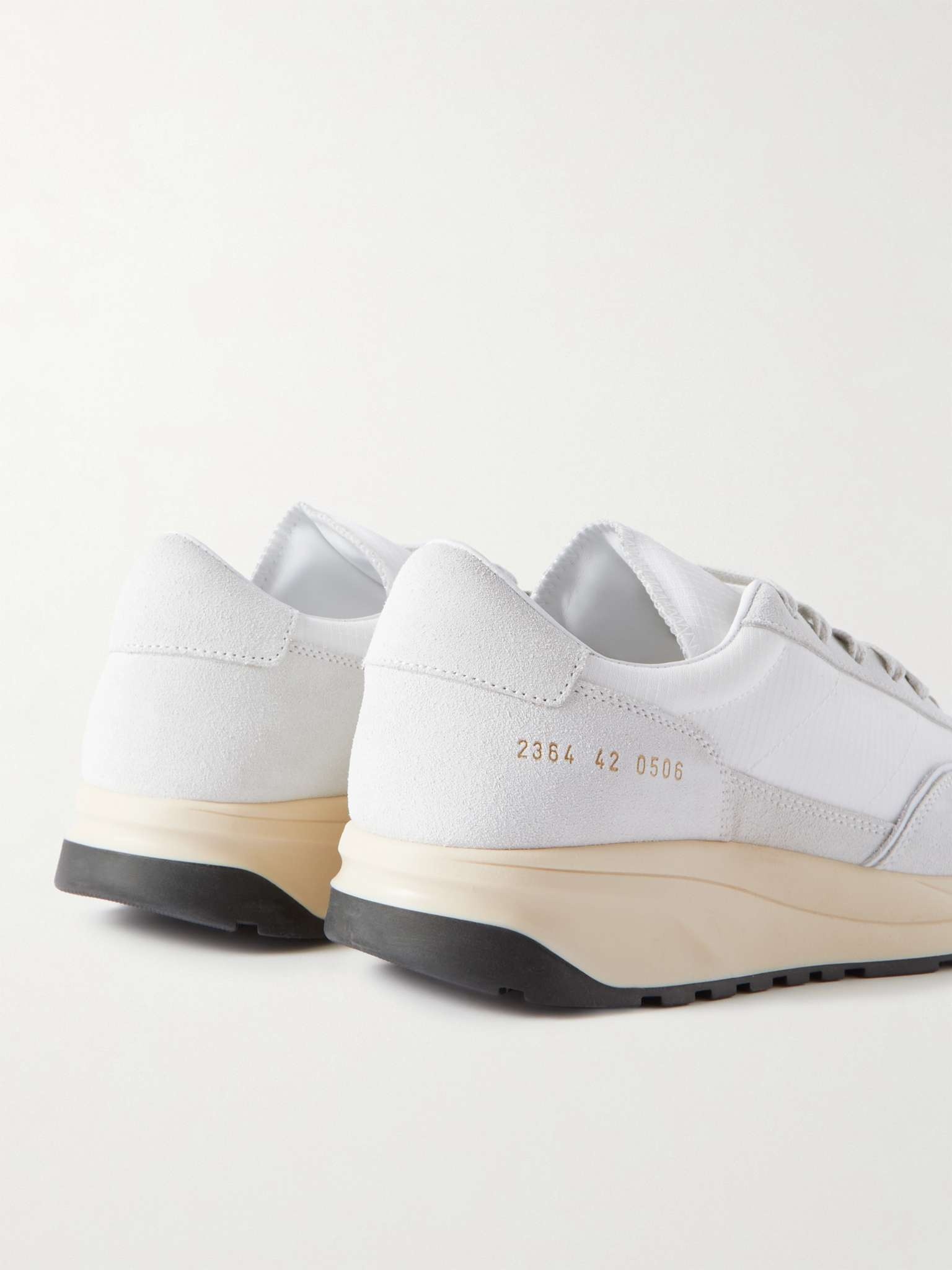 Track 80 Leather-Trimmed Suede and Ripstop Sneakers - 5
