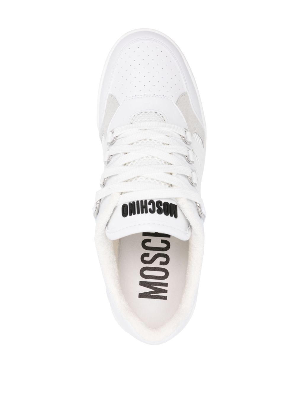 lace-detailed panelled trainers - 4