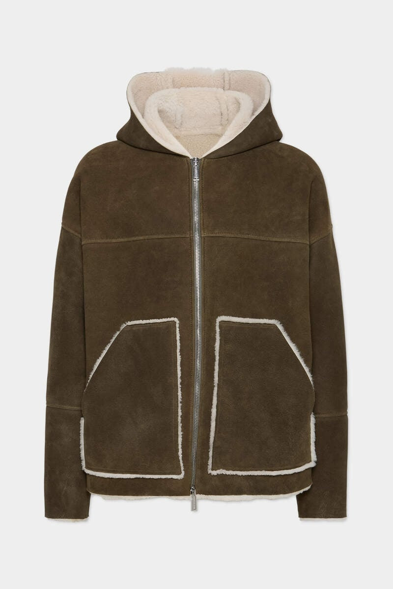 SHEARLING HOODED SWEATSHIRT 1