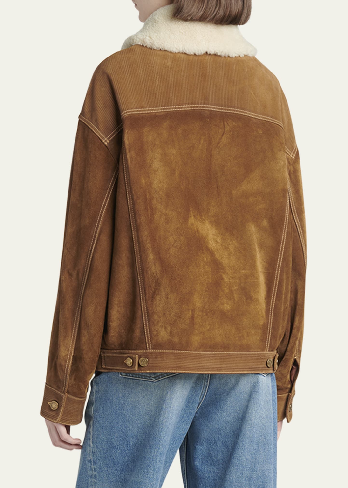 Journey Suede Jacket with Removable Collar - 3