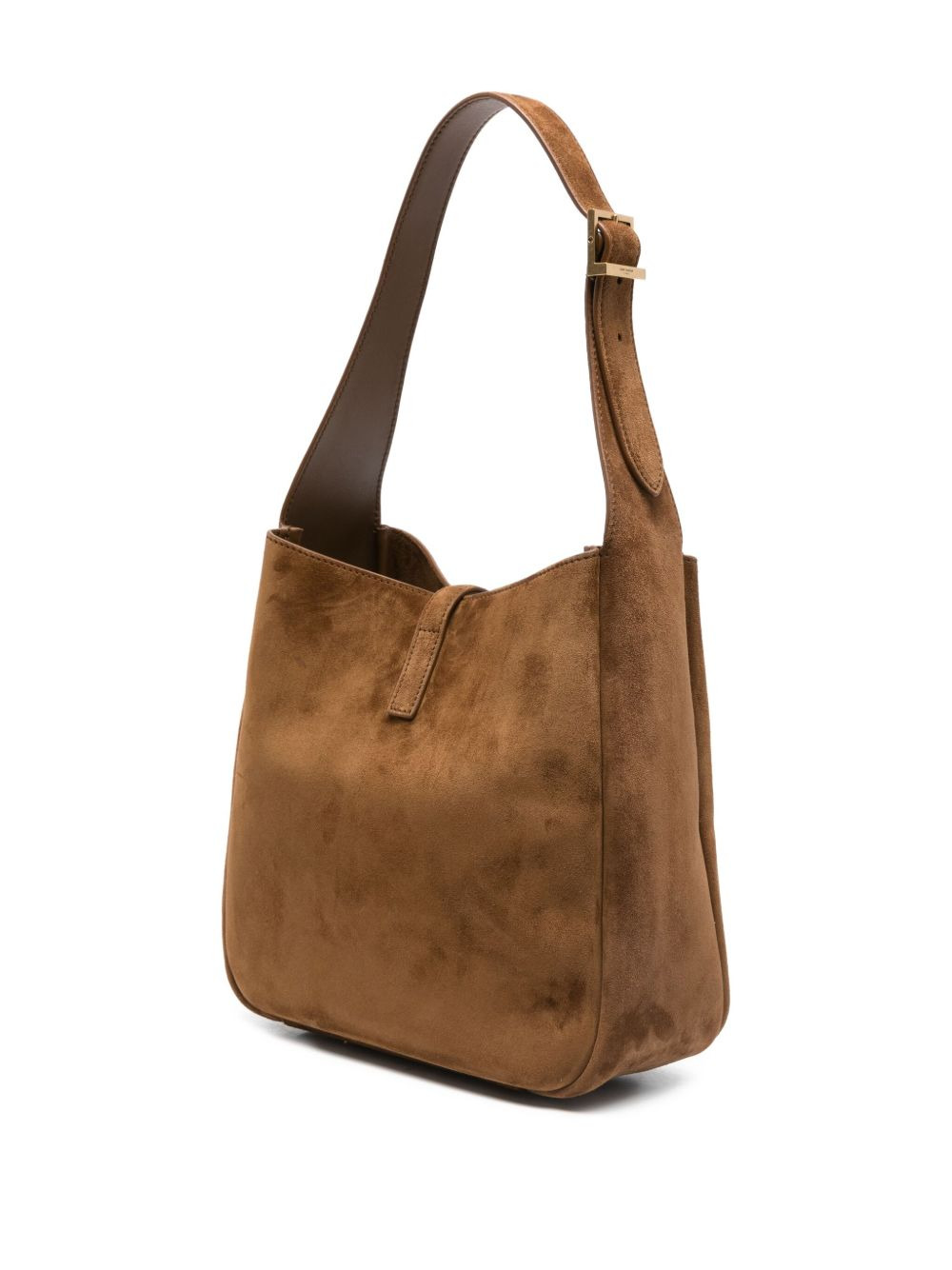 small Le 5 à 7 Supple logo-plaque suede shoulder bag - 3