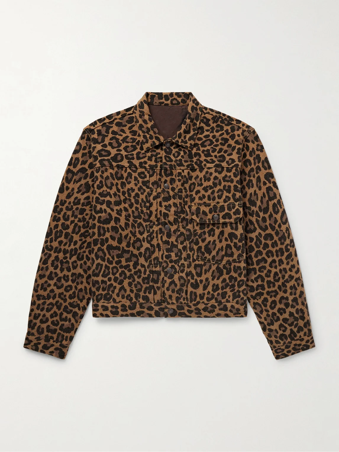 leopard 인쇄 재킷 - 1