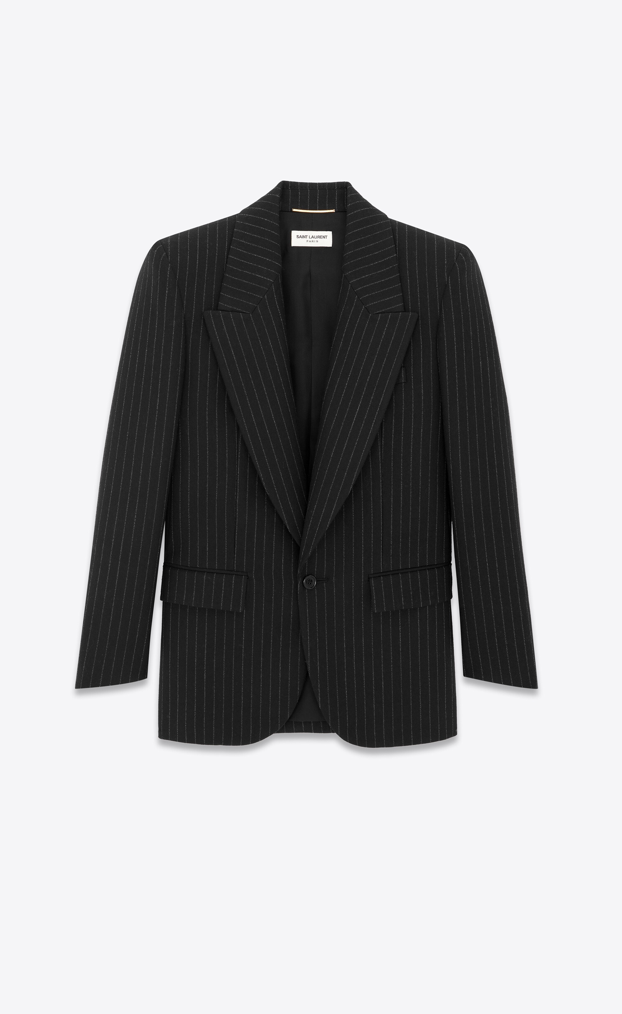 jacket in rive gauche striped flannel - 1