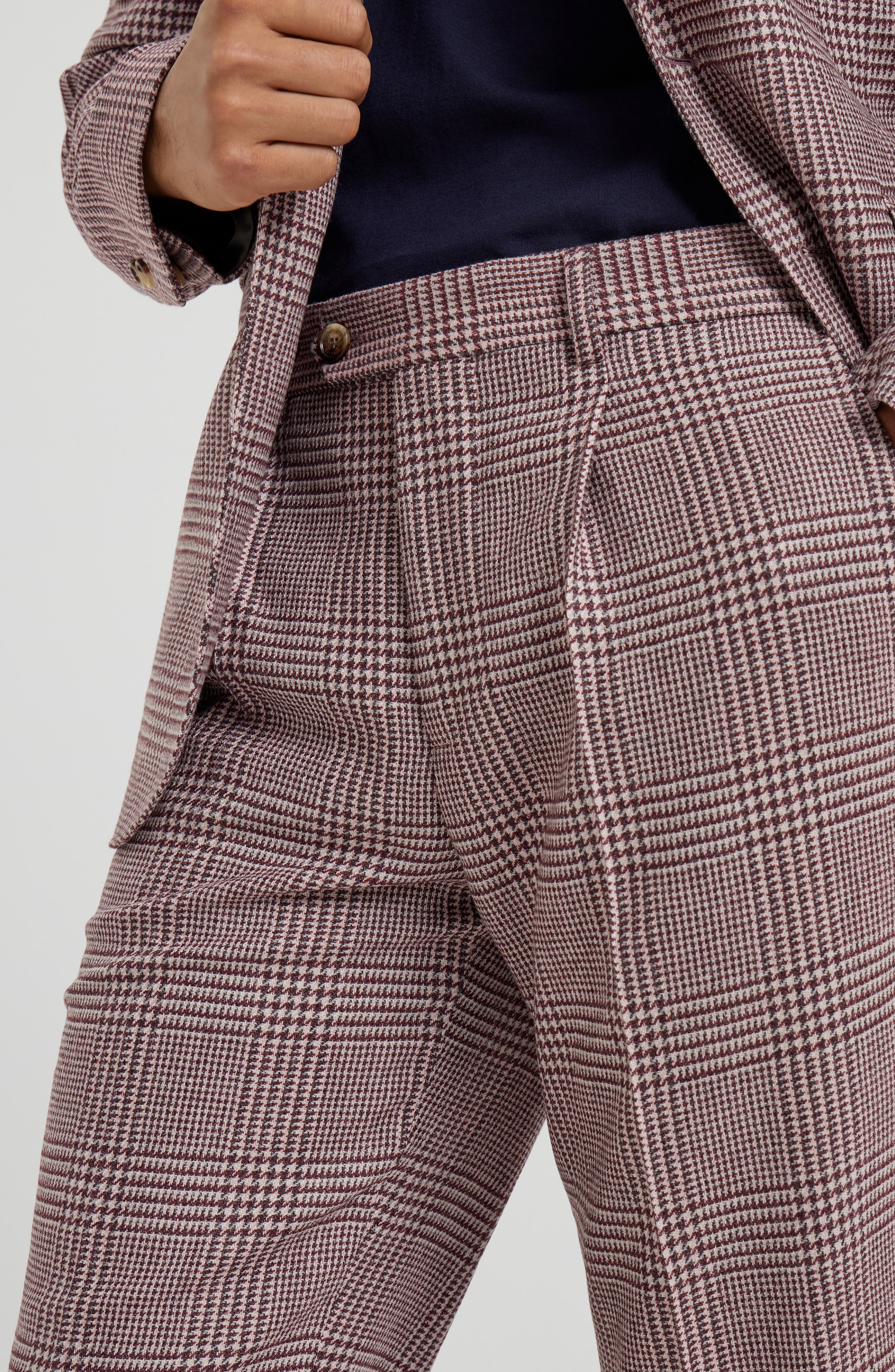 Brunello Cucinelli Wool, cashmere and silk trousers in Purple-Red at Nordstrom - 4