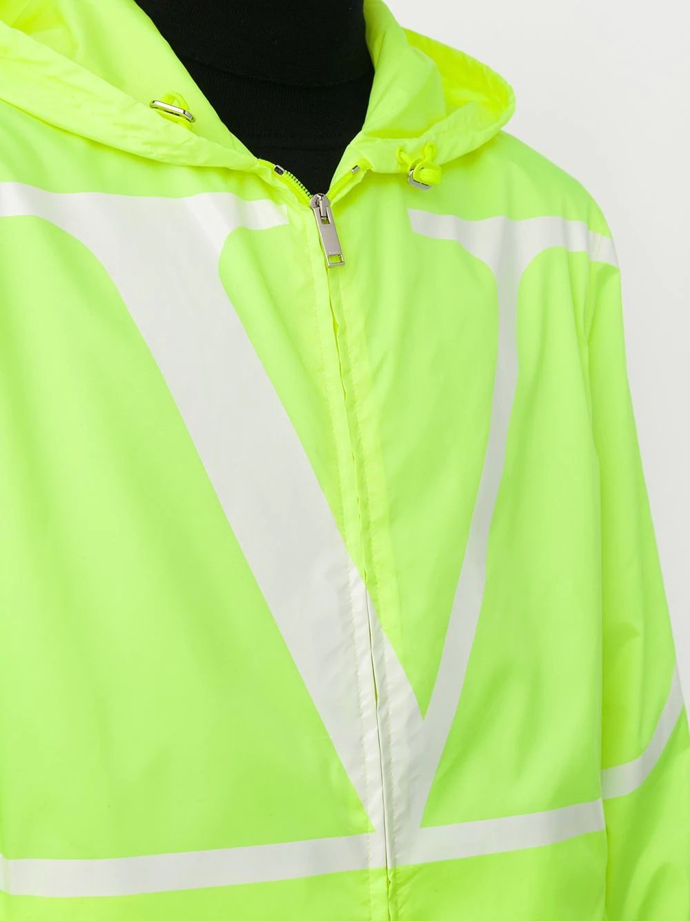 neon logo print windbreaker - 5